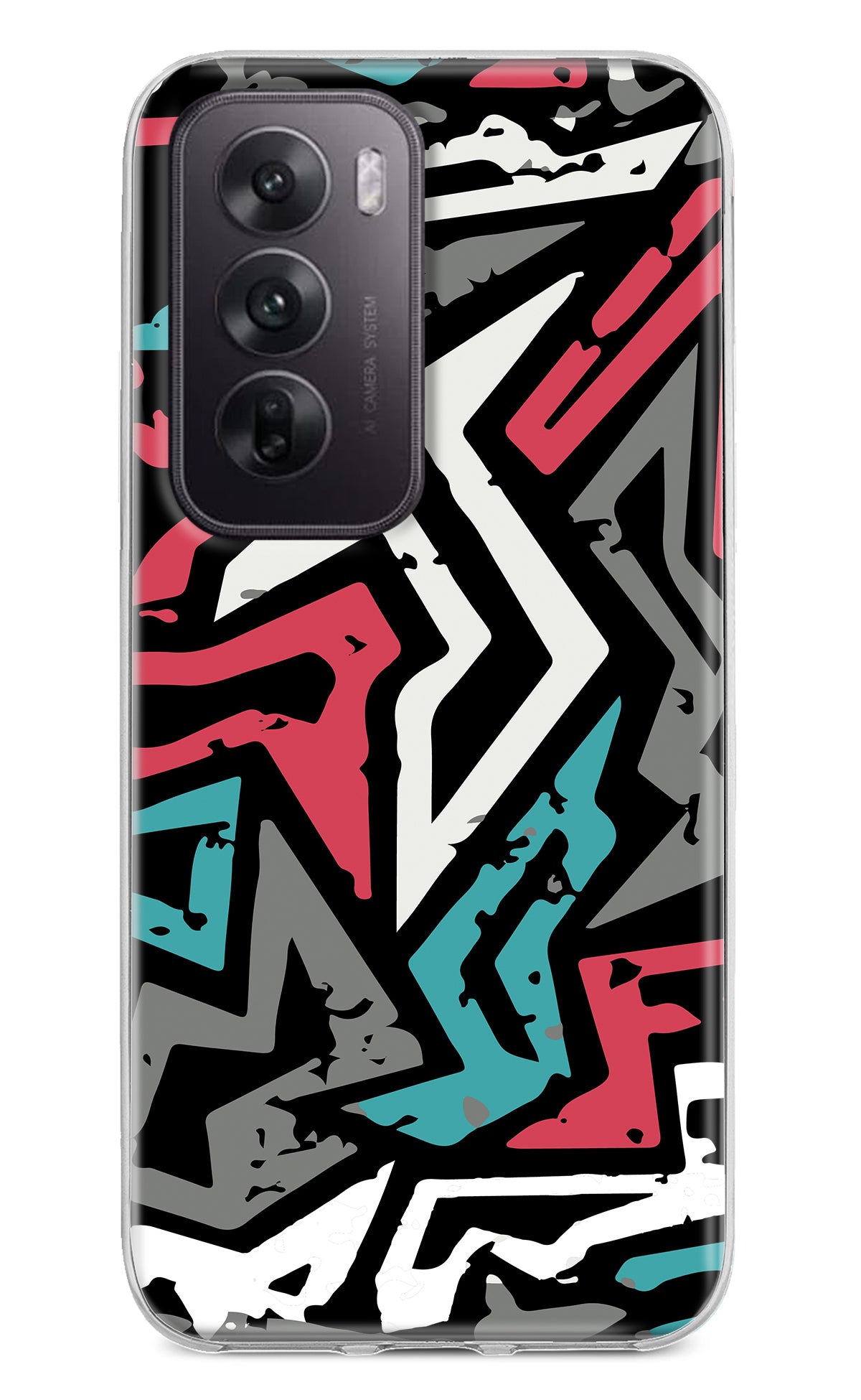 Geometric Graffiti Oppo Reno12 5G Back Cover