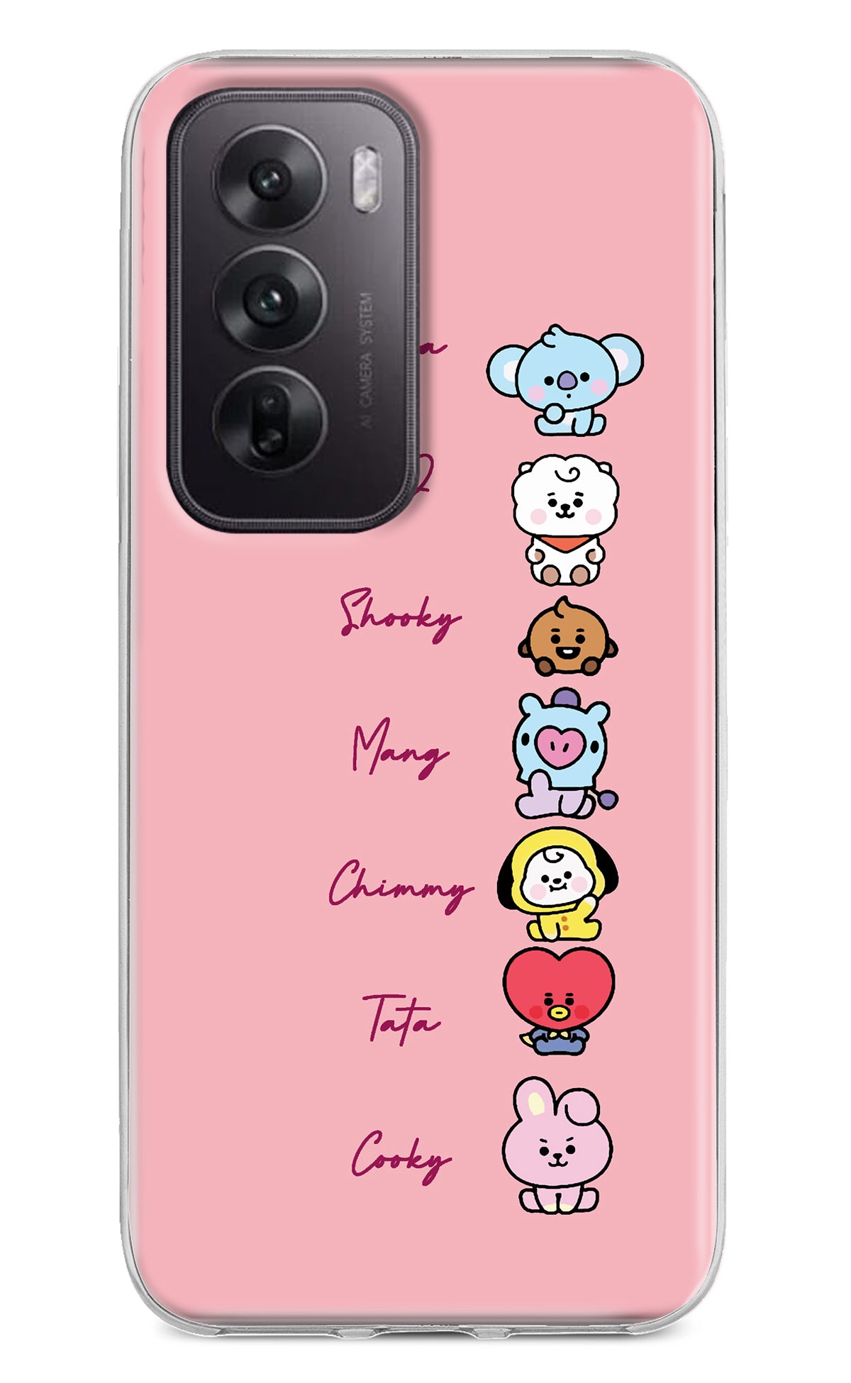 BTS names Oppo Reno12 5G Back Cover