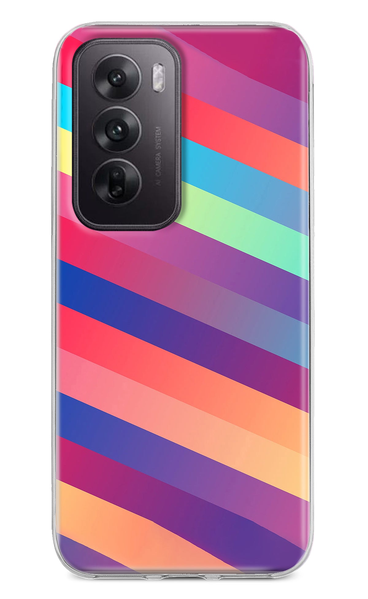 Stripes color Oppo Reno12 5G Back Cover