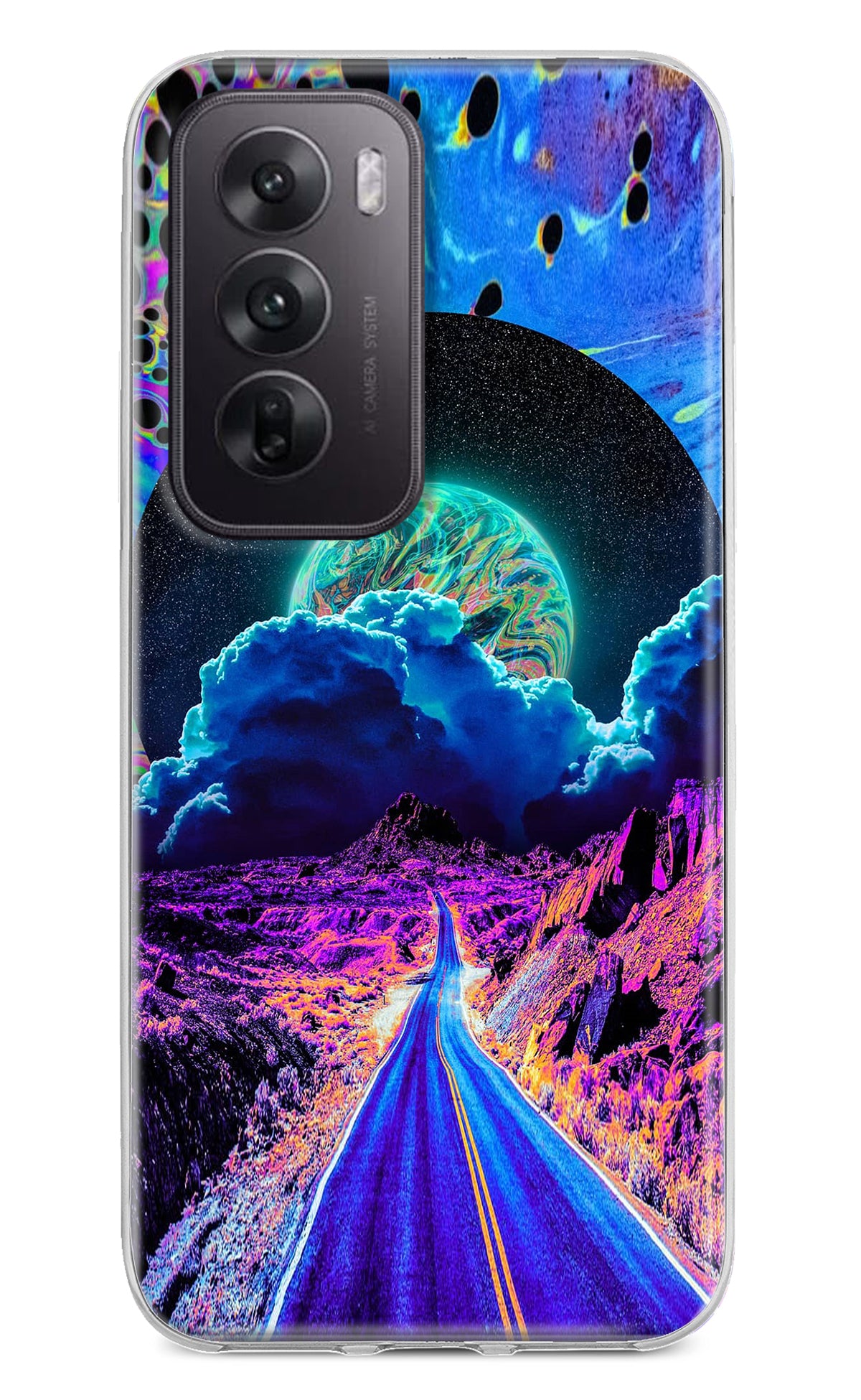 Psychedelic Painting Oppo Reno12 5G Back Cover