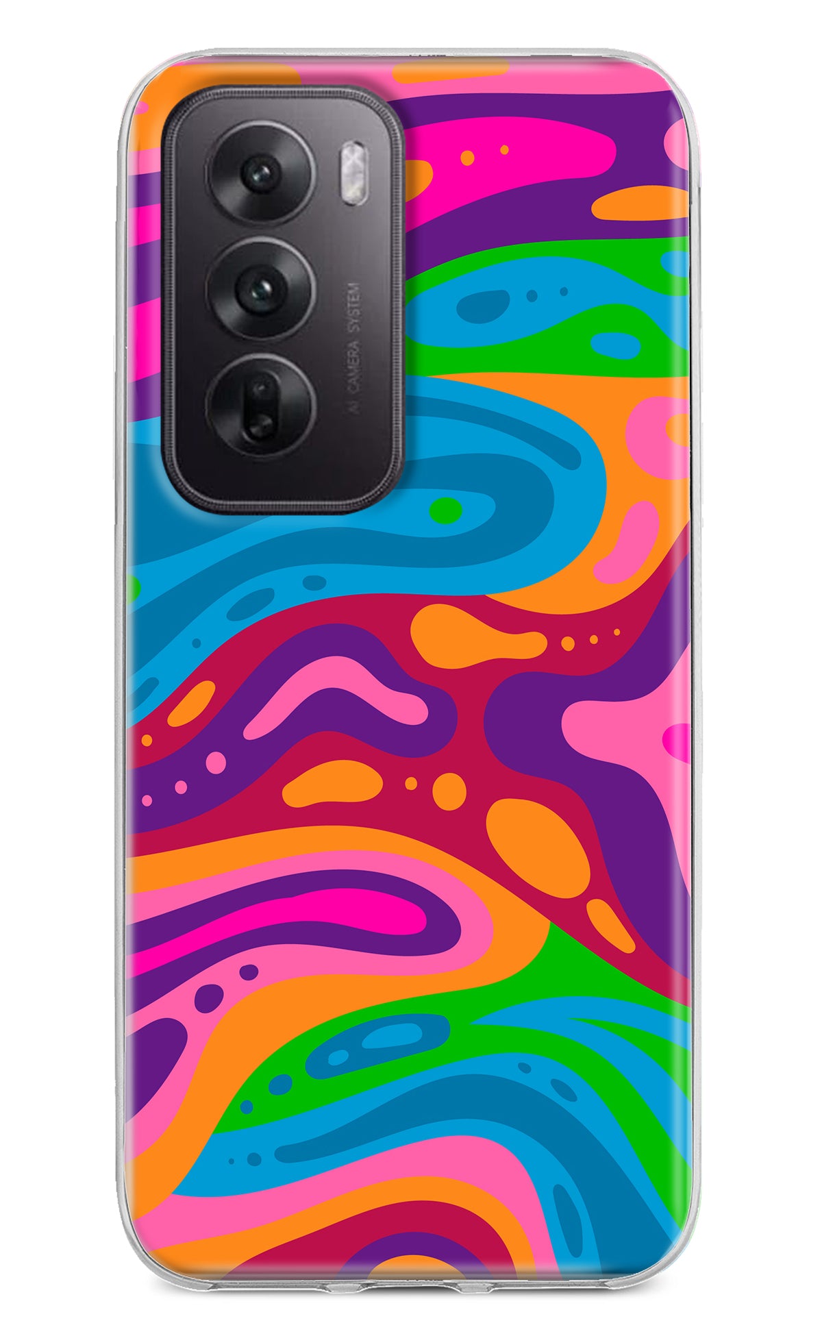 Trippy Pattern Oppo Reno12 5G Back Cover