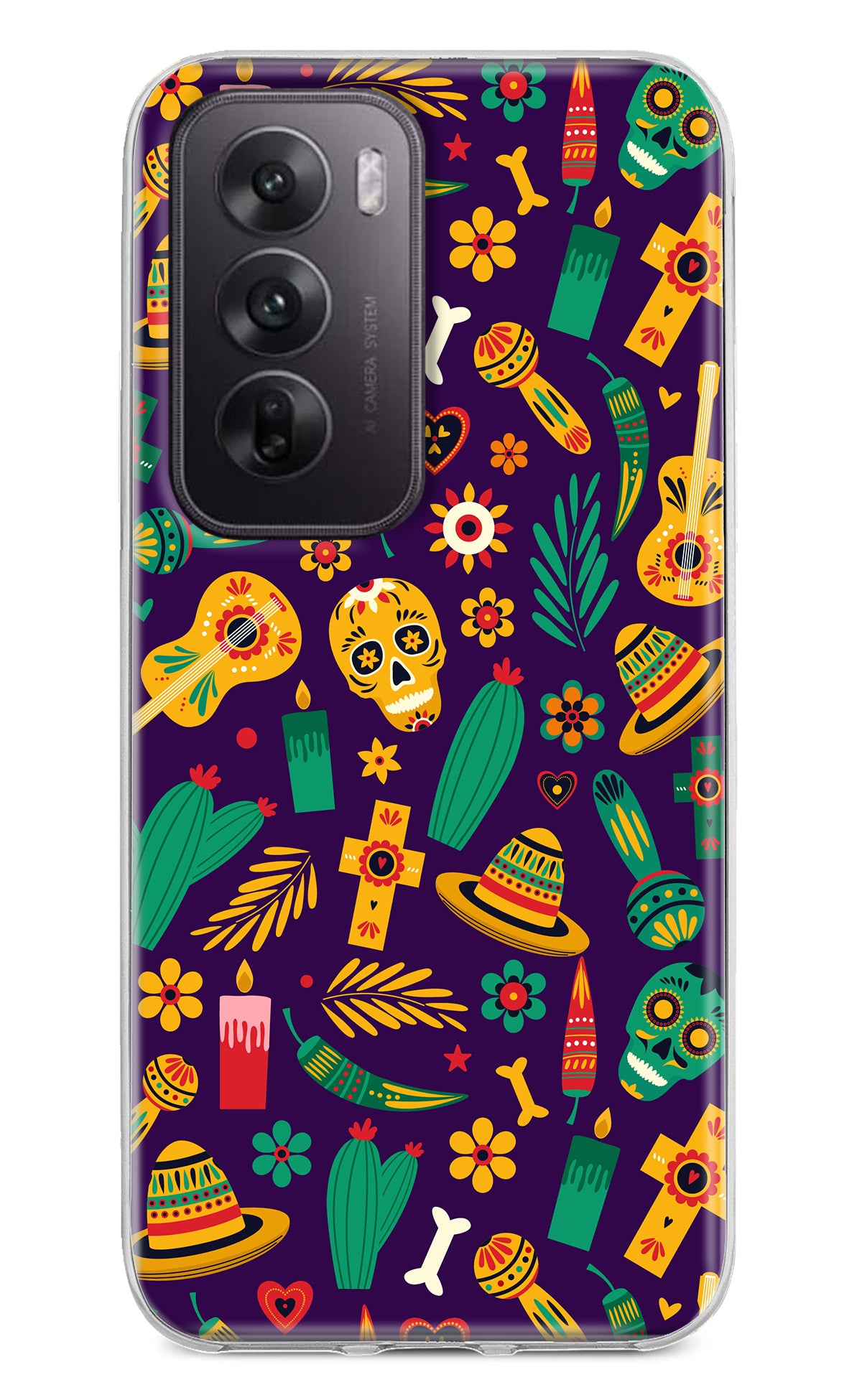 Mexican Artwork Oppo Reno12 5G Back Cover