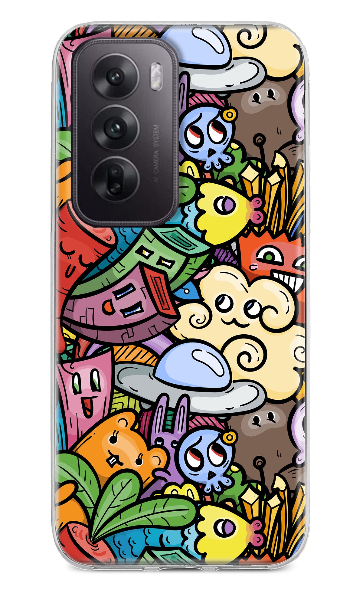 Veggie Doodle Oppo Reno12 5G Back Cover