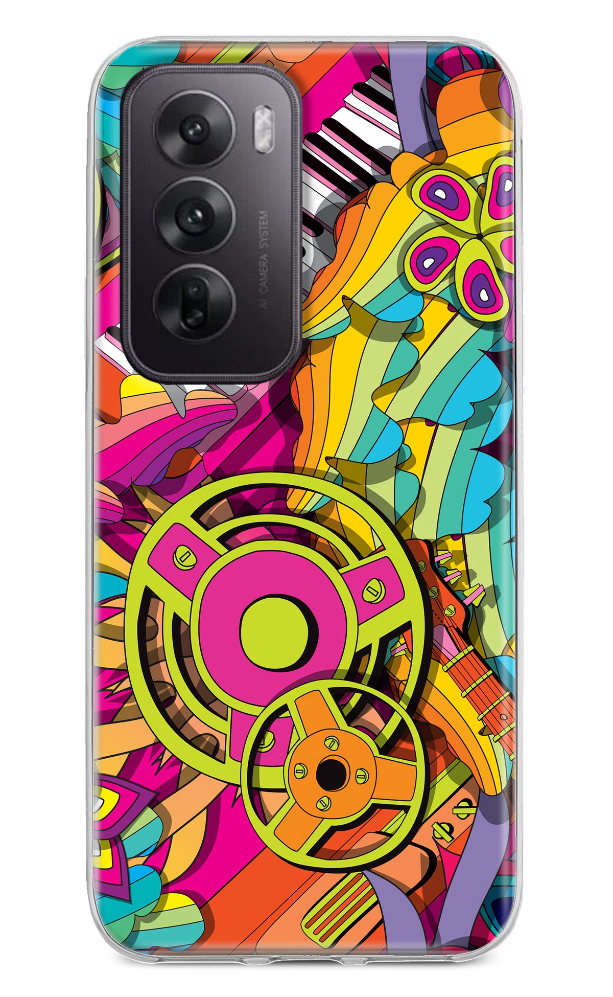 Music Doodle Oppo Reno12 5G Back Cover