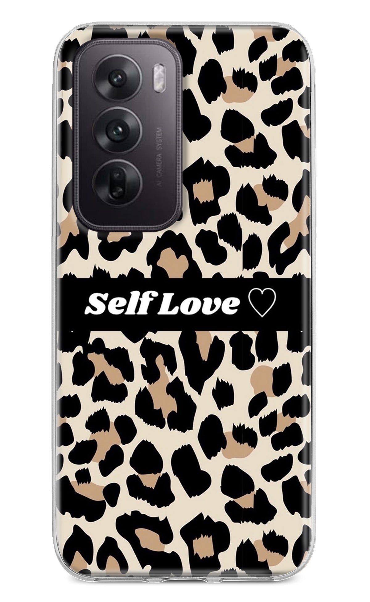 Leopard Print Self Love Oppo Reno12 5G Back Cover