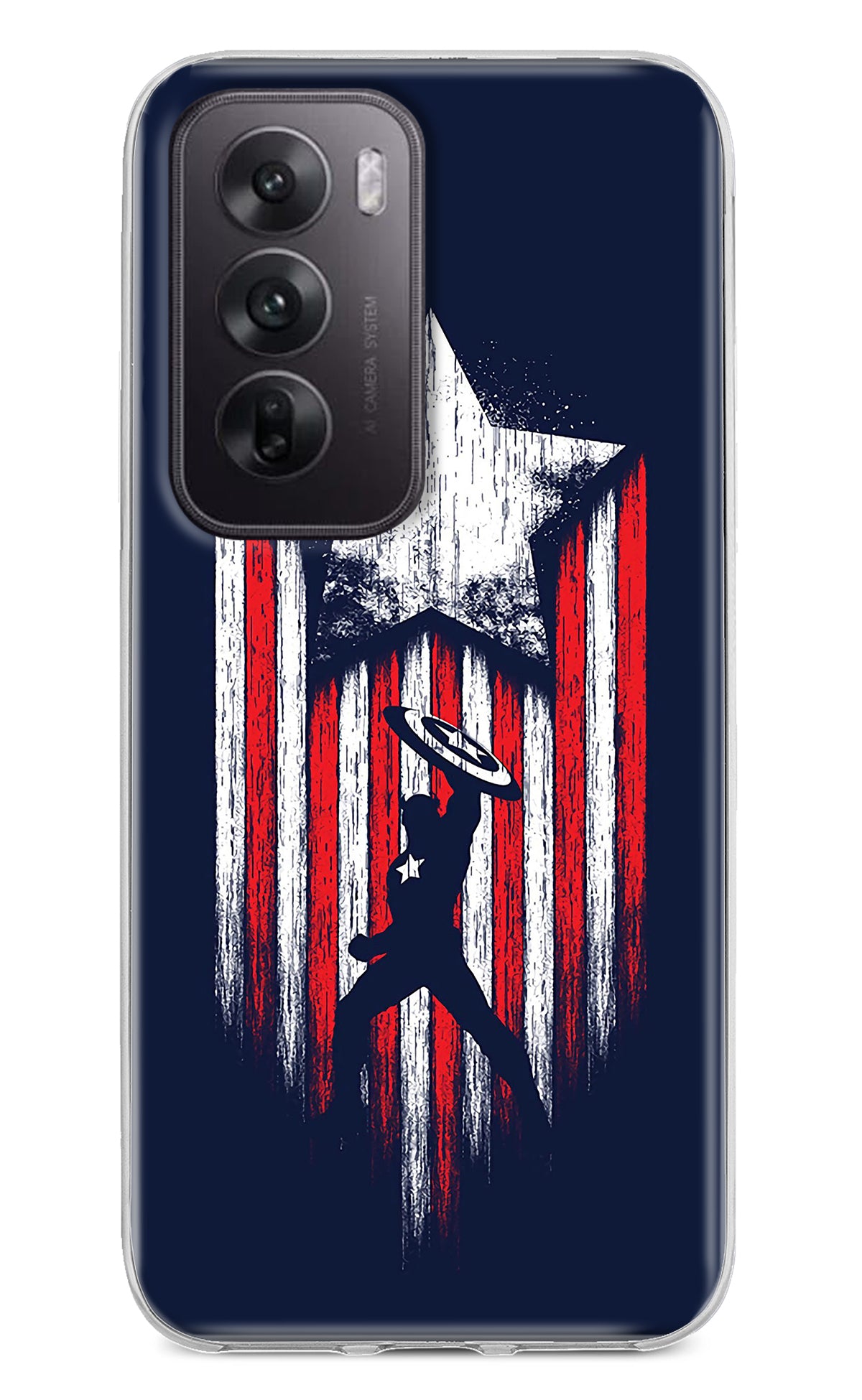 Captain America Marvel Art Oppo Reno12 5G Back Cover