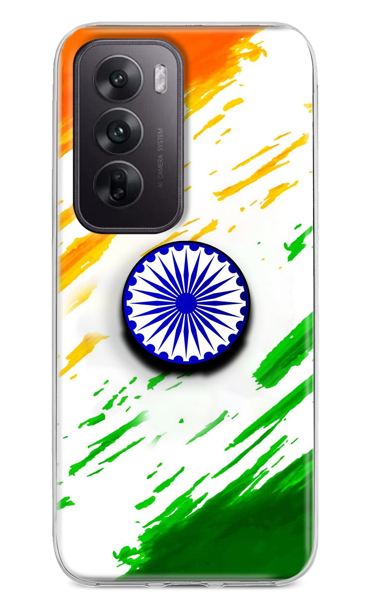 Indian Flag Ashoka Chakra Oppo Reno12 5G Pop Case