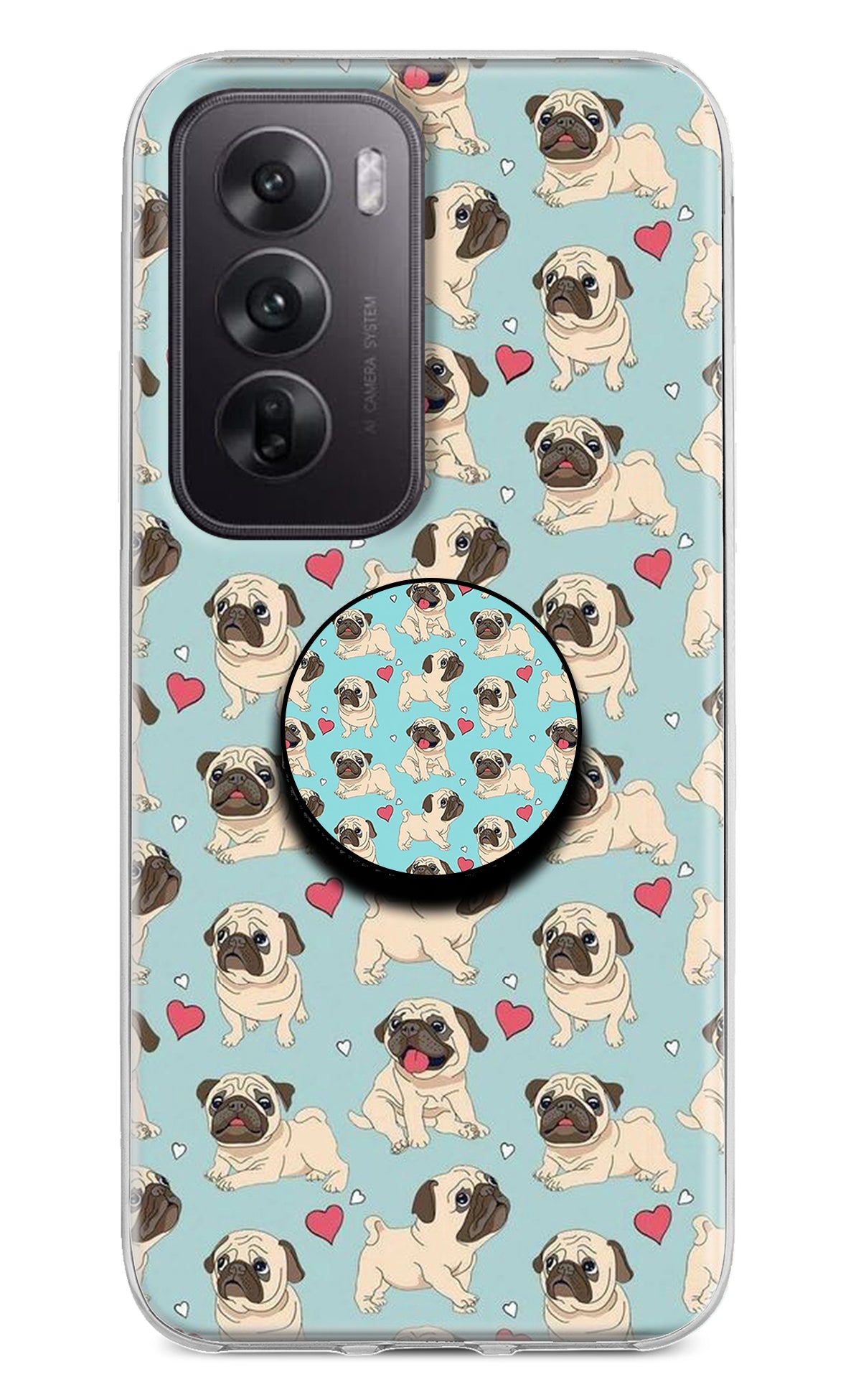 Pug Dog Oppo Reno12 5G Pop Case