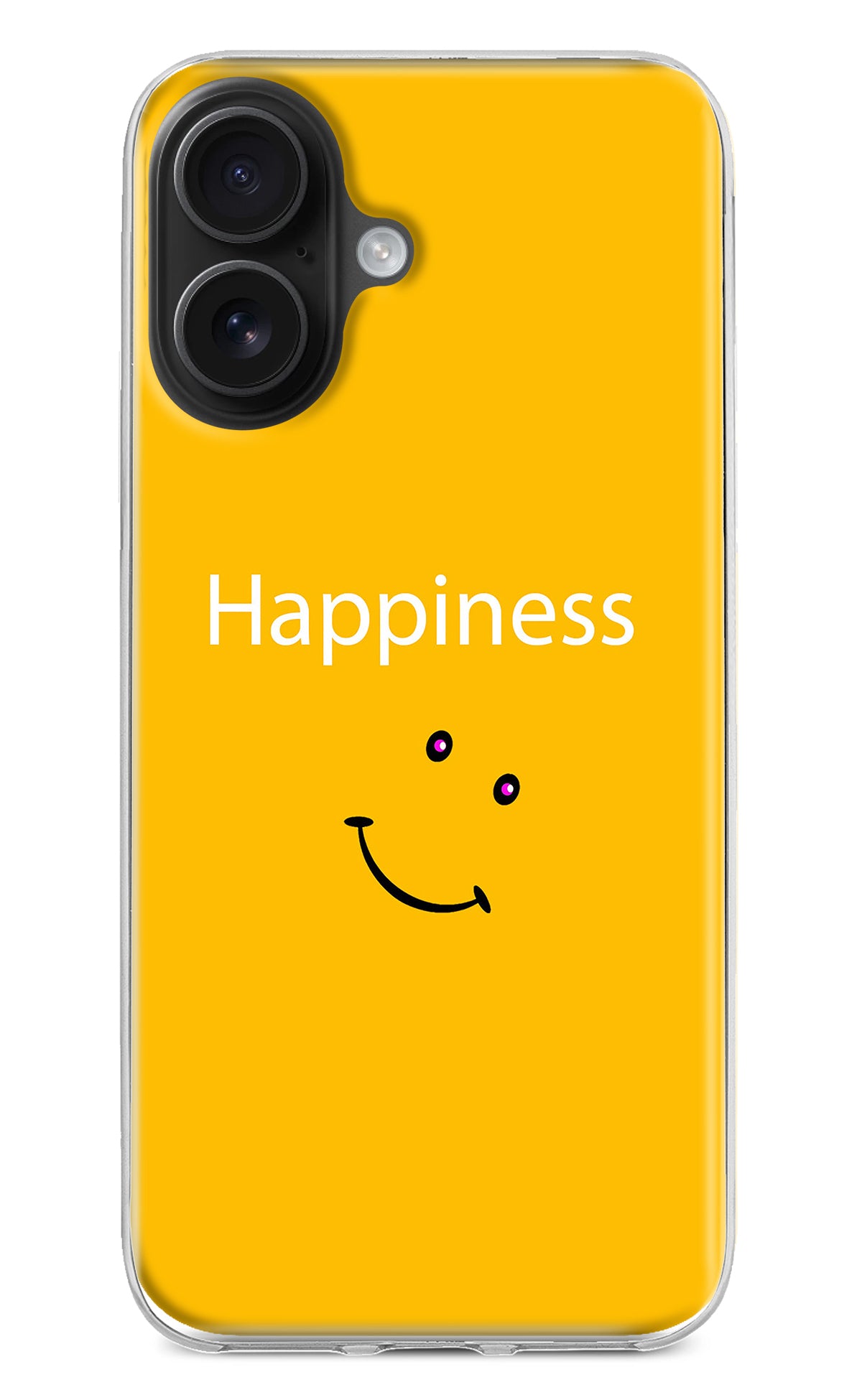 Happiness With Smiley iPhone 16 Back Cover