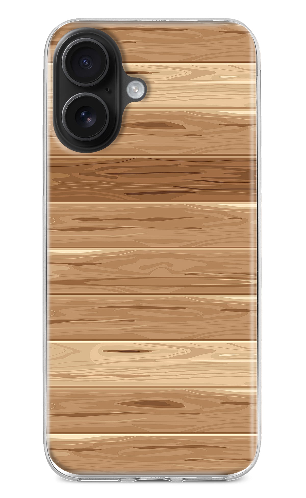 Wooden Vector iPhone 16 Back Cover