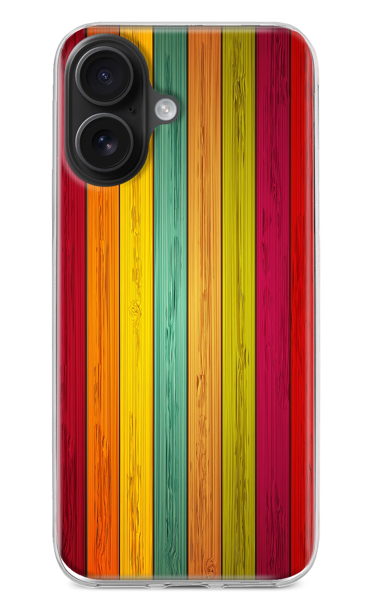 Multicolor Wooden iPhone 16 Back Cover