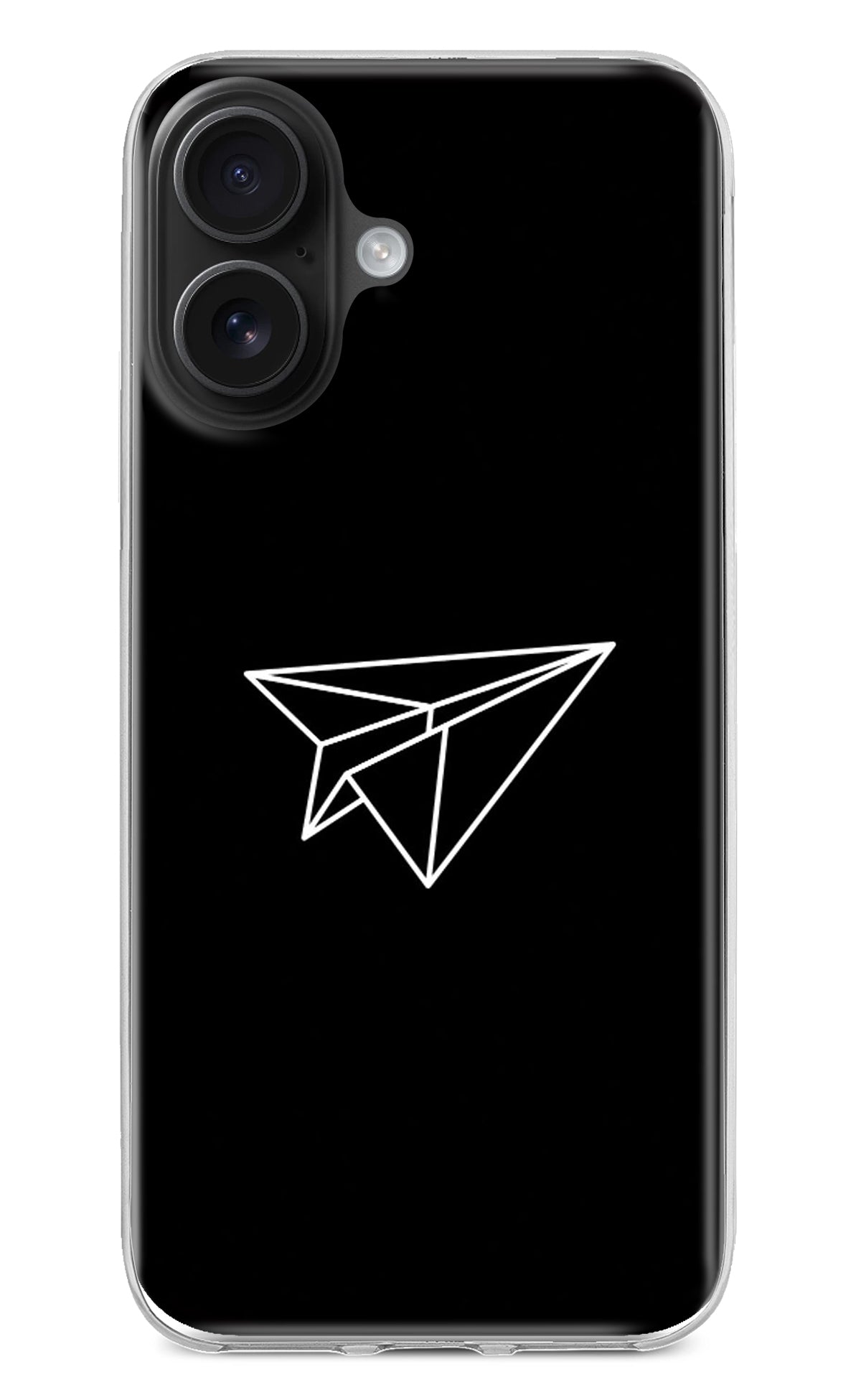 Paper Plane White iPhone 16 Back Cover