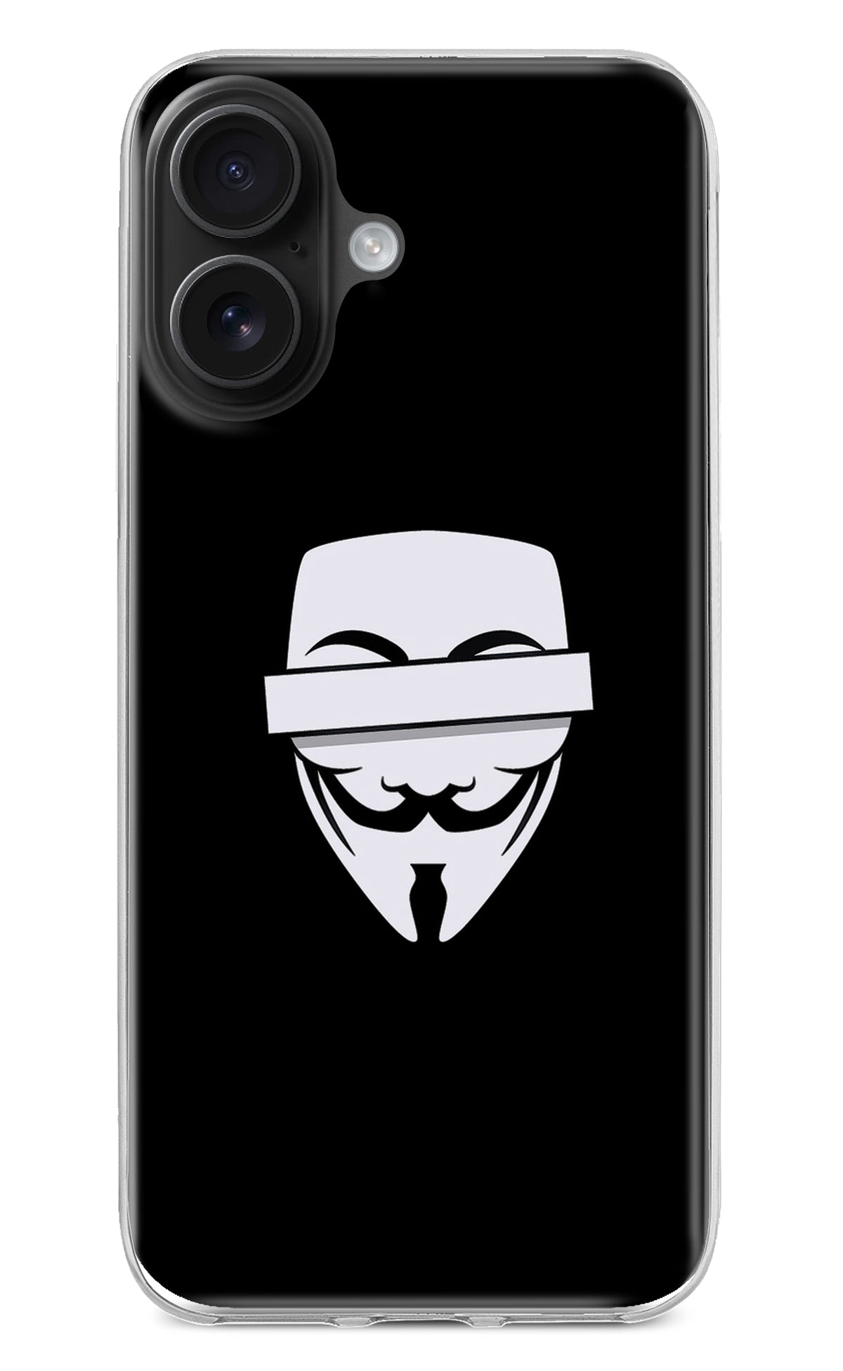 Anonymous Face iPhone 16 Back Cover