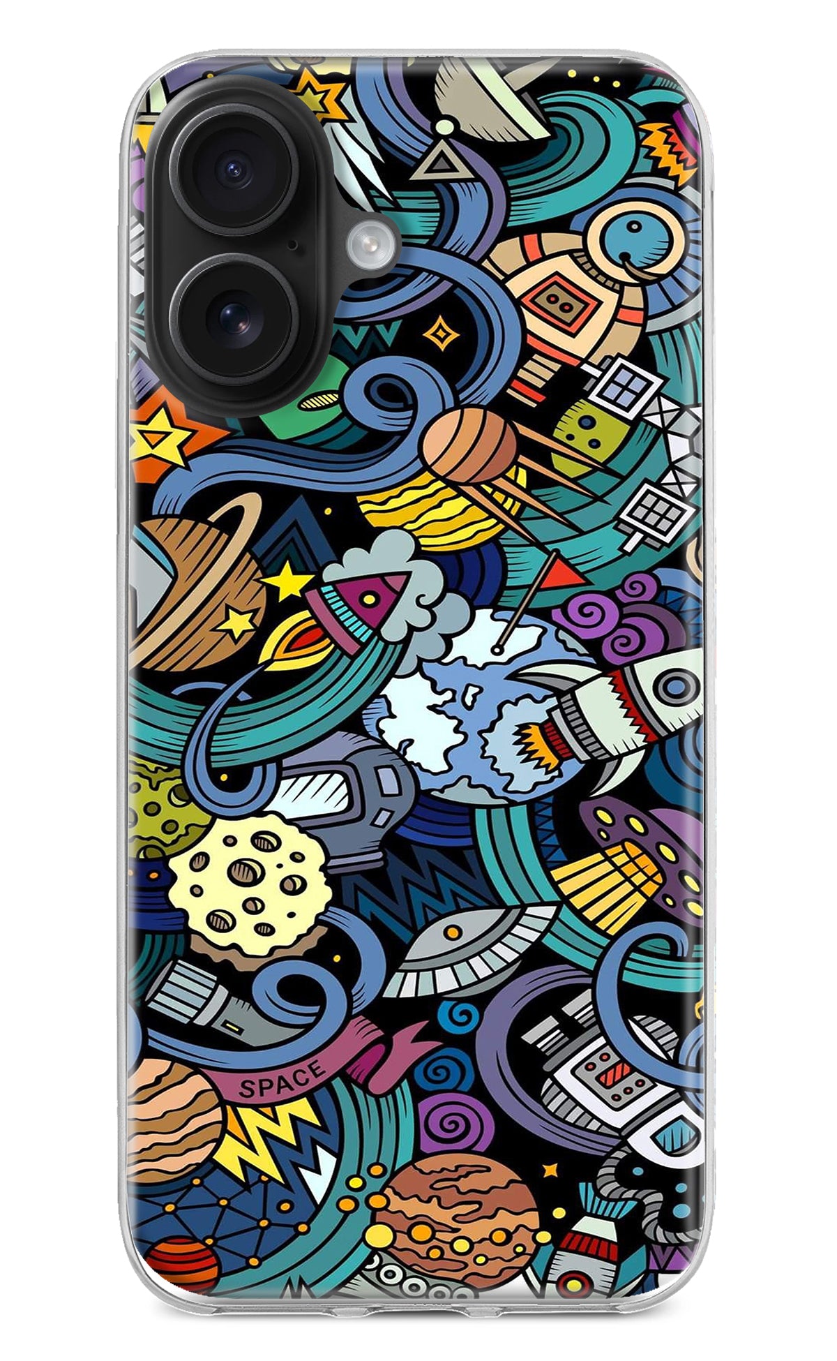 Space Abstract iPhone 16 Back Cover