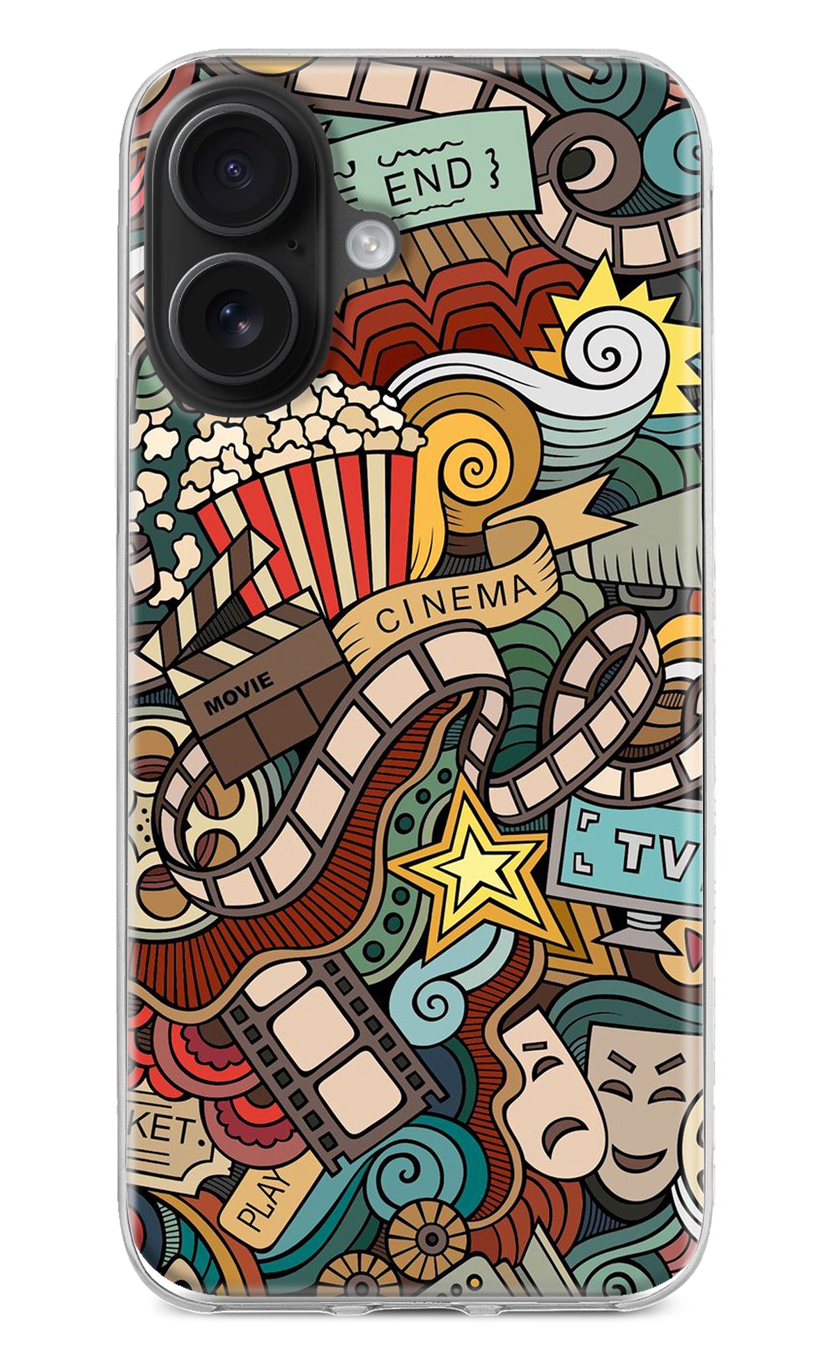 Cinema Abstract iPhone 16 Back Cover