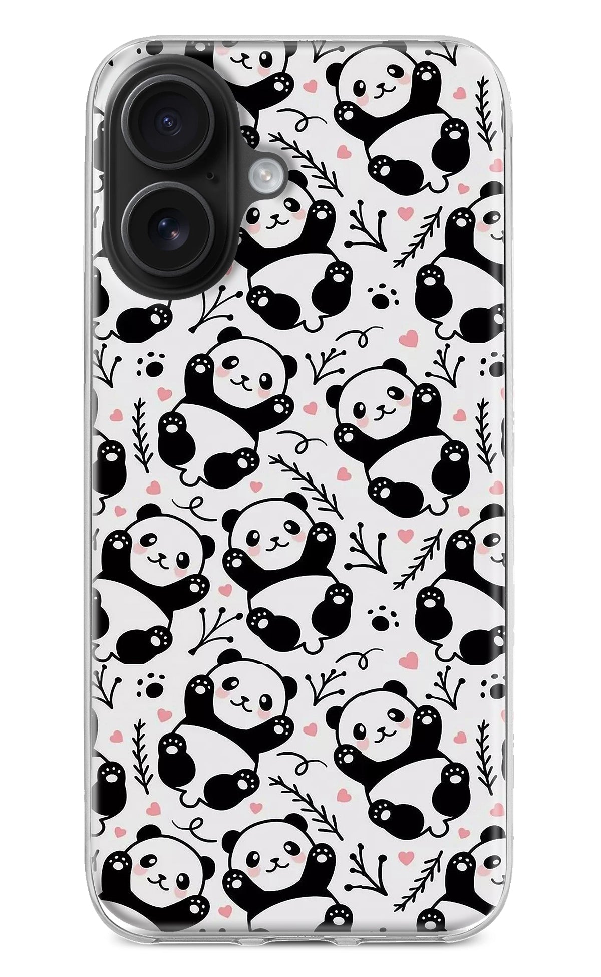 Cute Panda iPhone 16 Back Cover