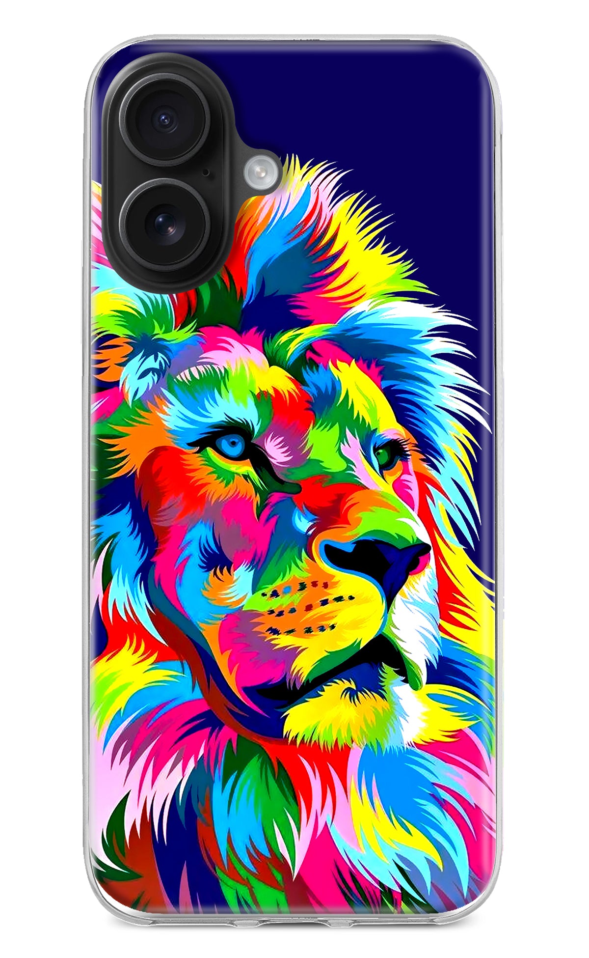 Vector Art Lion iPhone 16 Back Cover