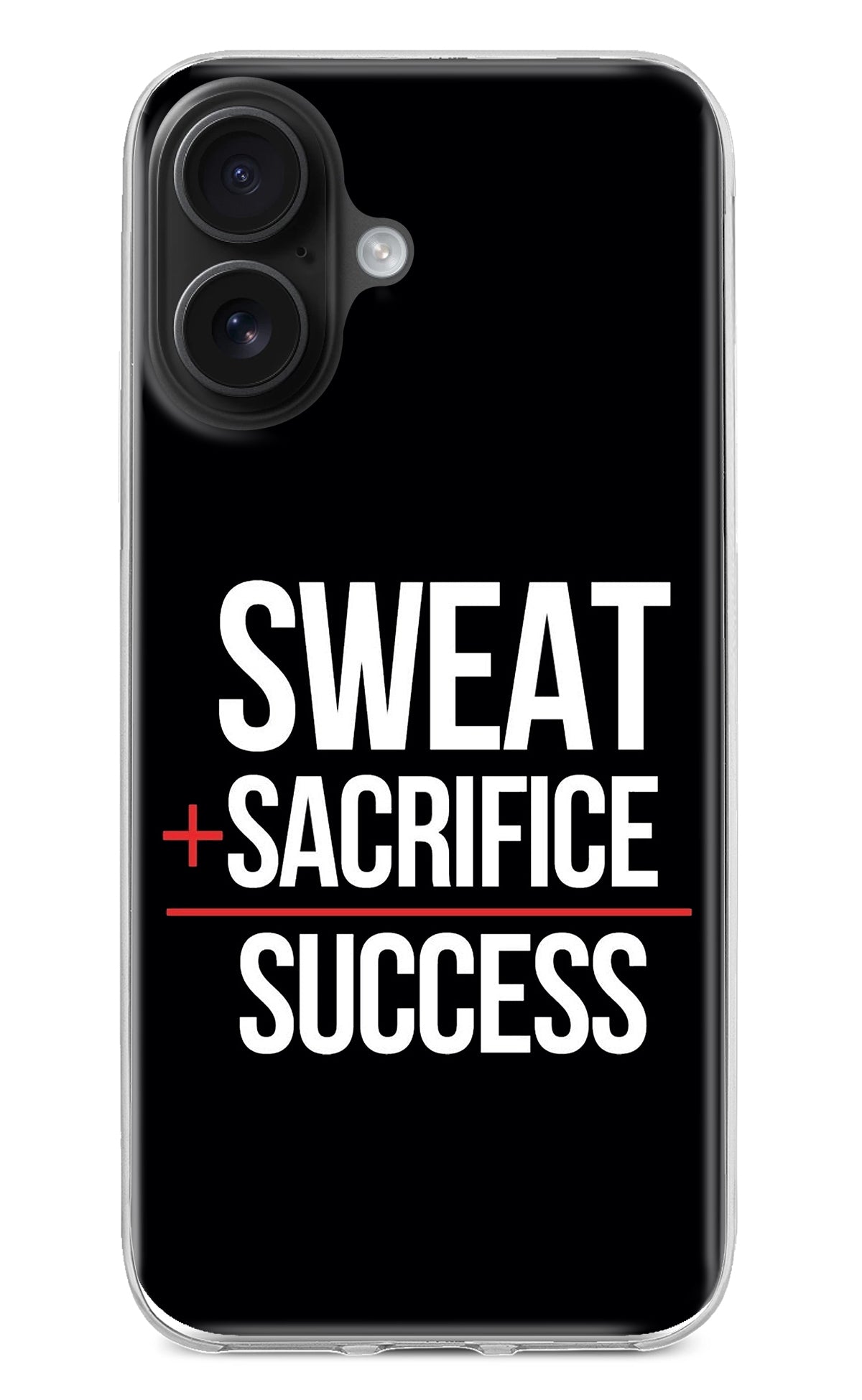 Sweat Sacrifice Success iPhone 16 Back Cover