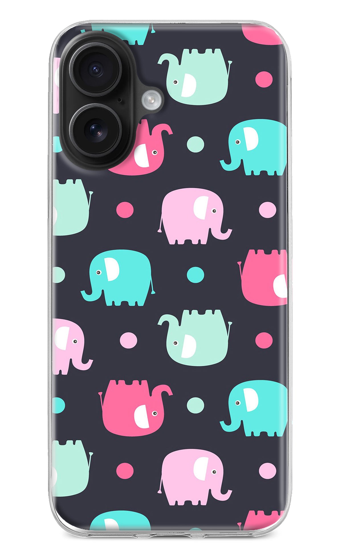 Elephants iPhone 16 Back Cover