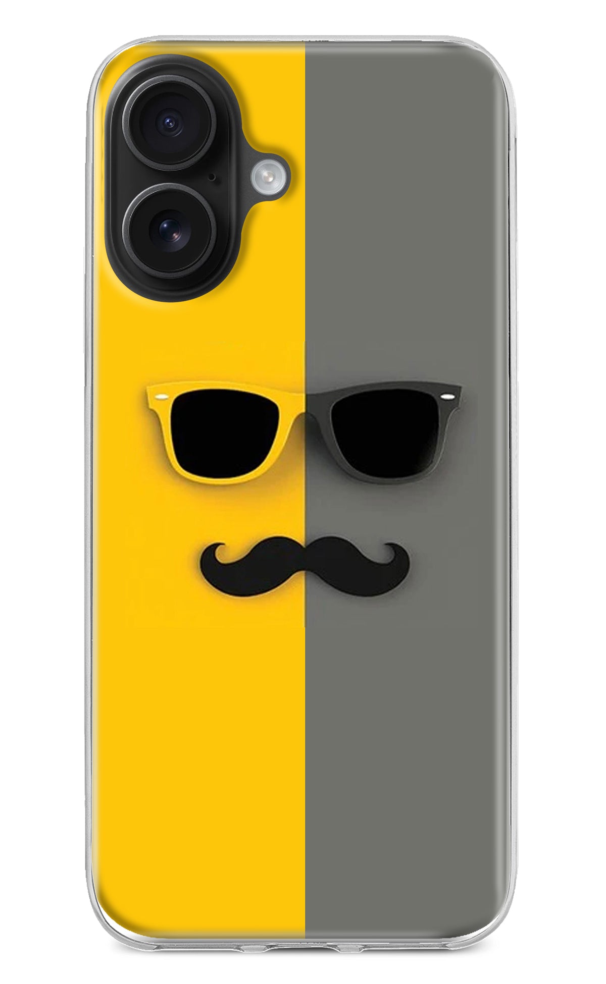 Sunglasses with Mustache iPhone 16 Back Cover