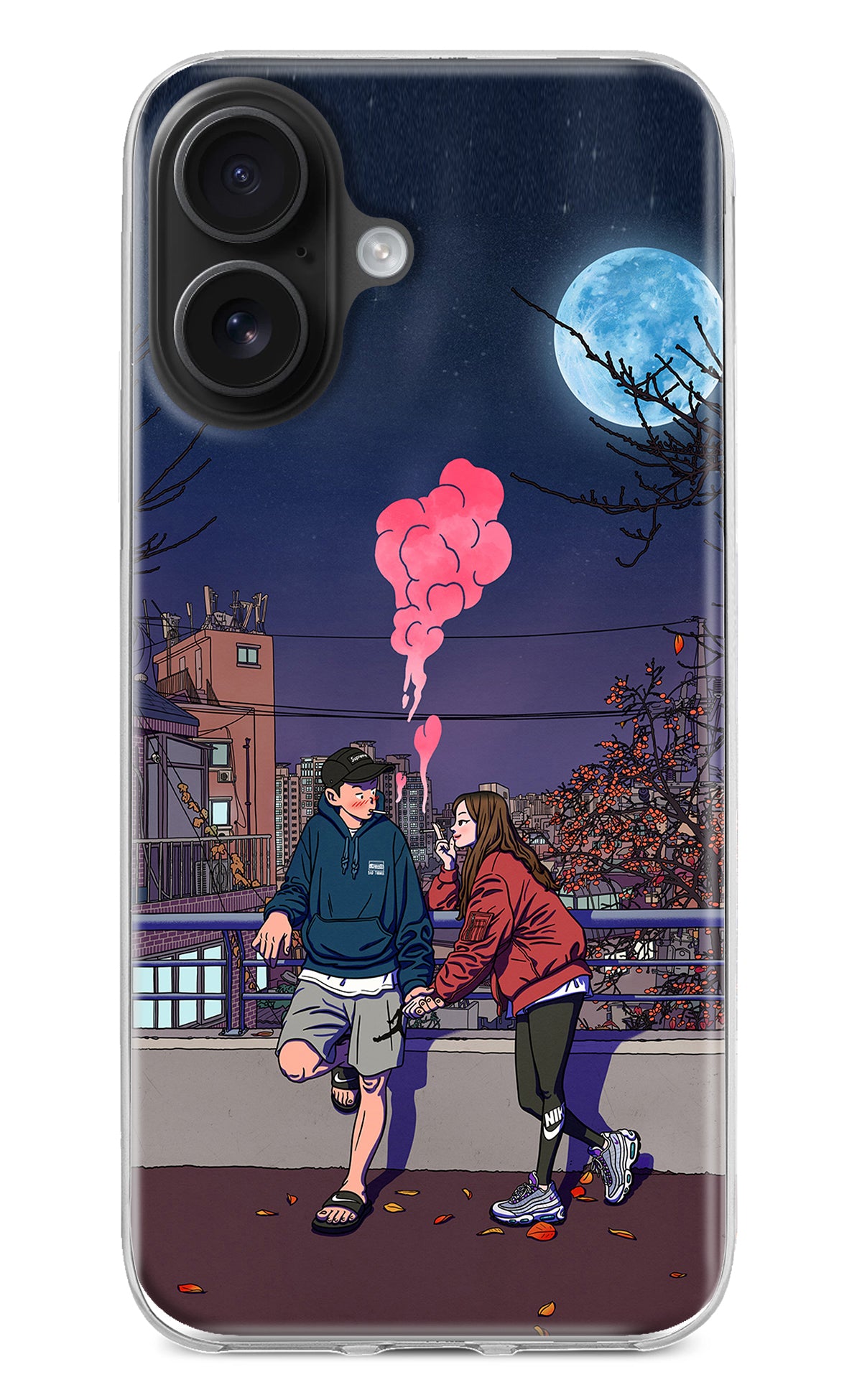 Chilling Couple iPhone 16 Back Cover