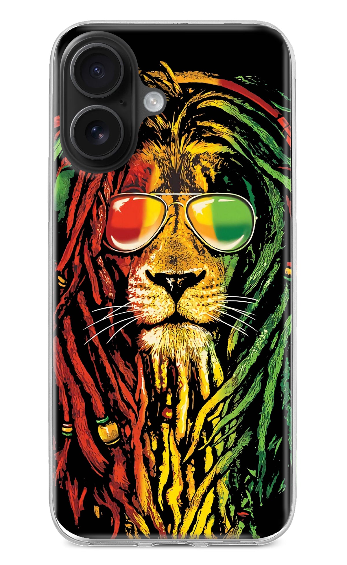 Rasta Lion iPhone 16 Back Cover