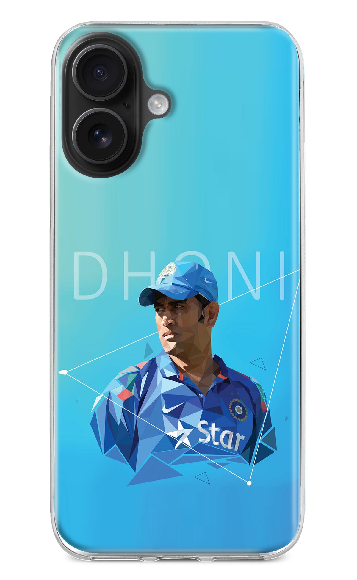 Dhoni Artwork iPhone 16 Back Cover