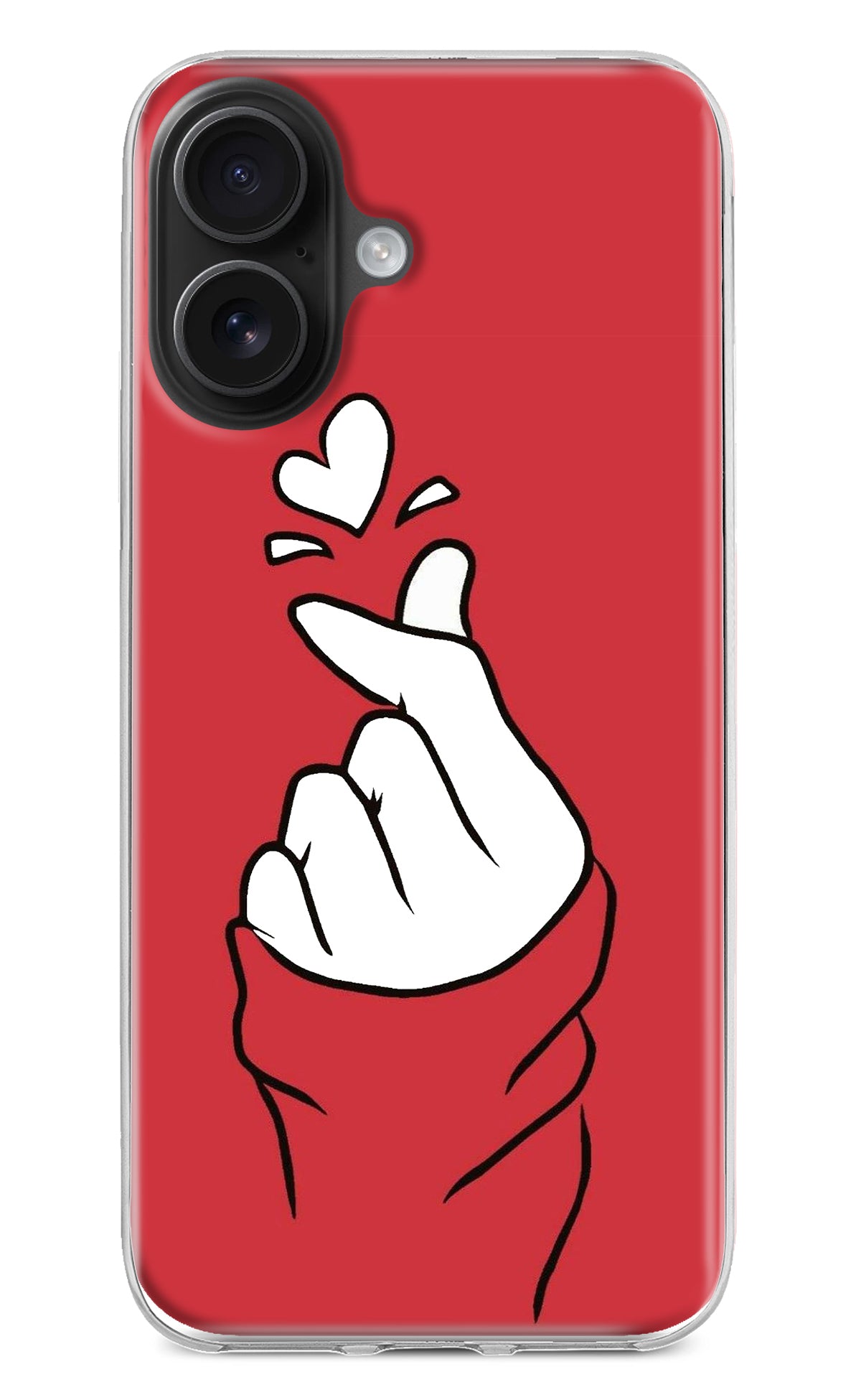 Korean Love Sign iPhone 16 Back Cover