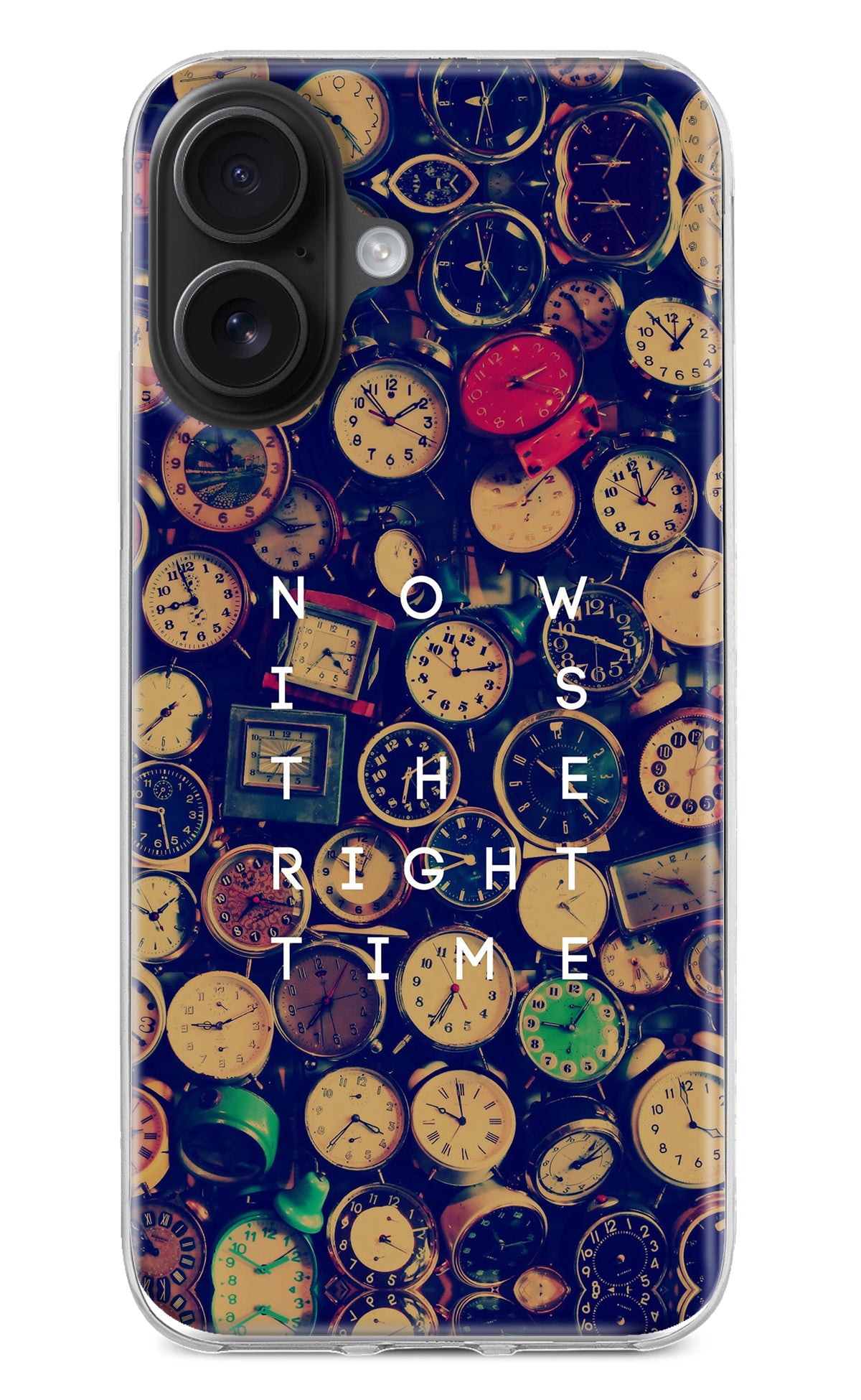 Now is the Right Time Quote iPhone 16 Back Cover