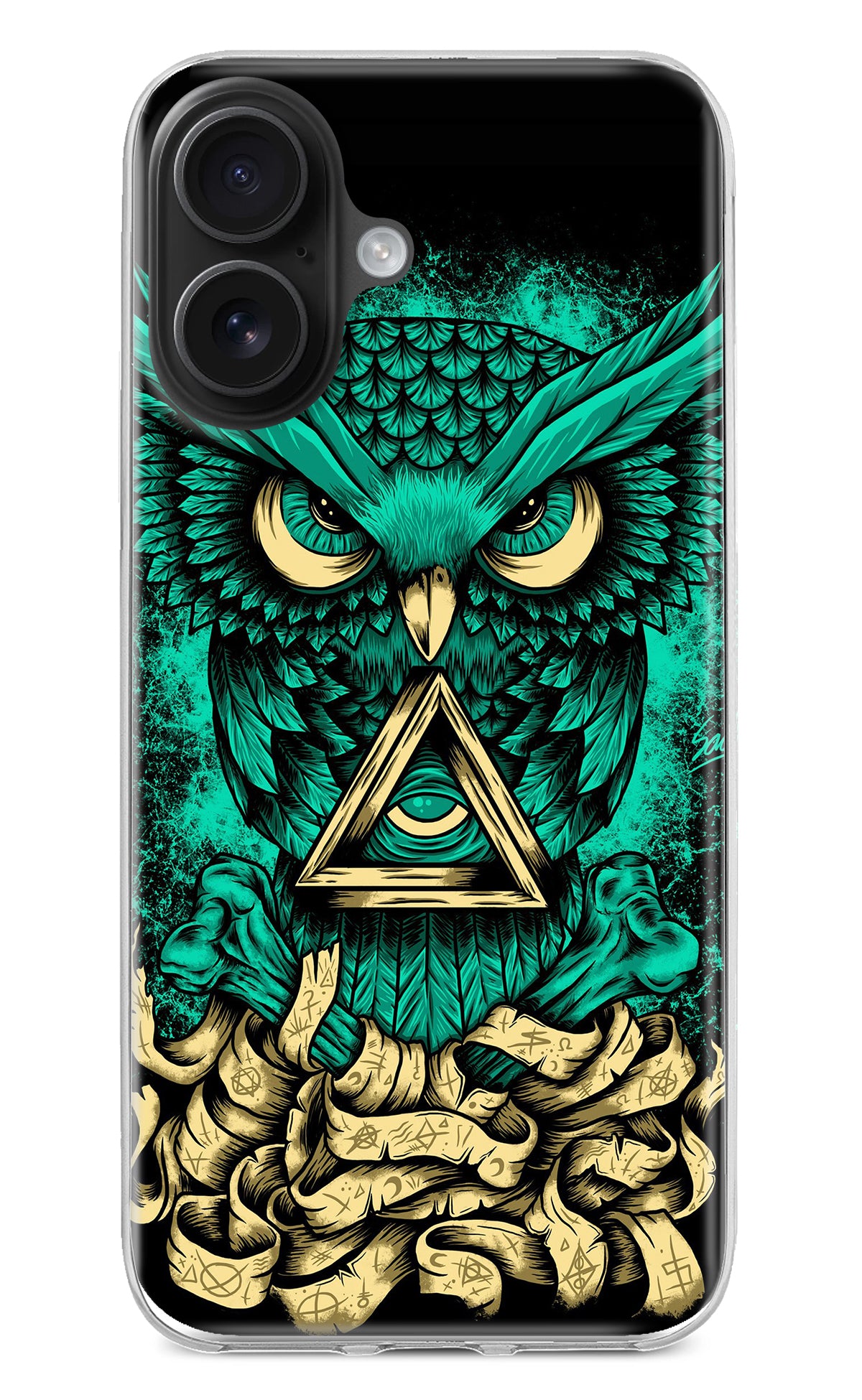 Green Owl iPhone 16 Back Cover