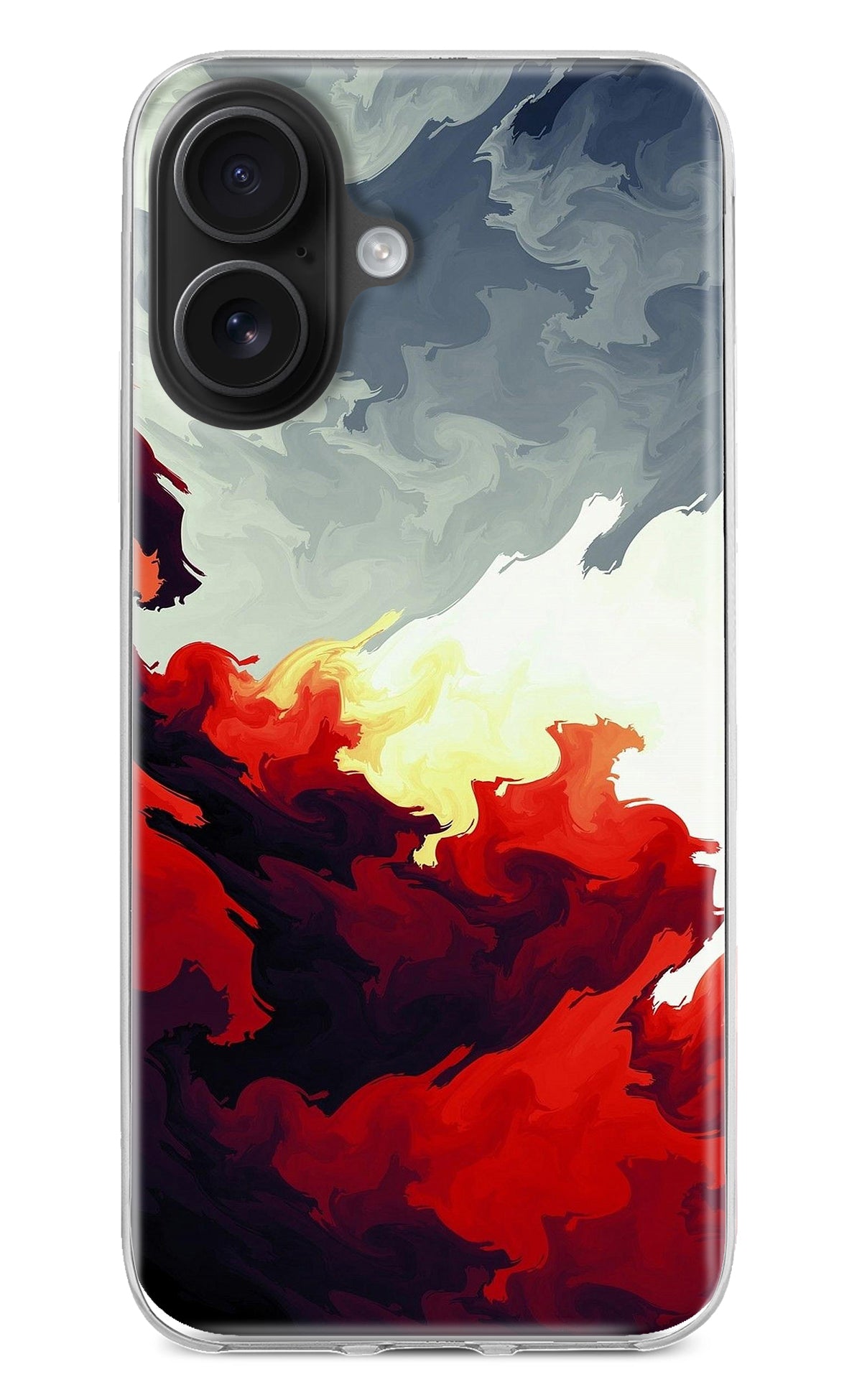 Fire Cloud iPhone 16 Back Cover