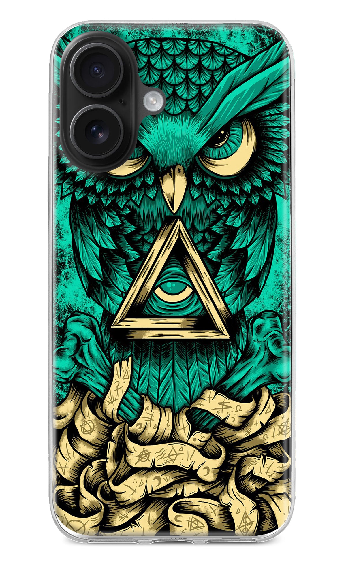 Green Owl iPhone 16 Back Cover