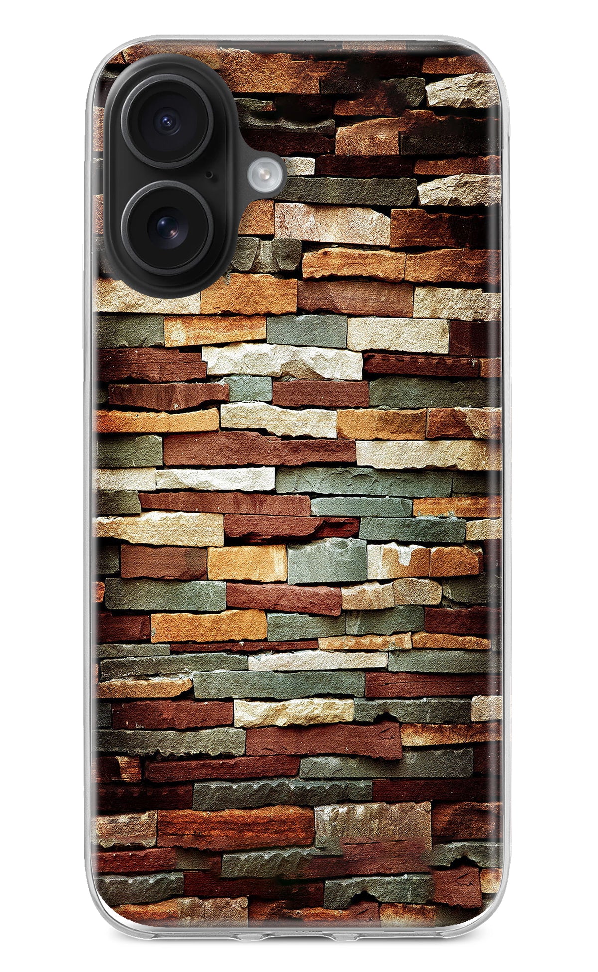 Bricks Pattern iPhone 16 Back Cover