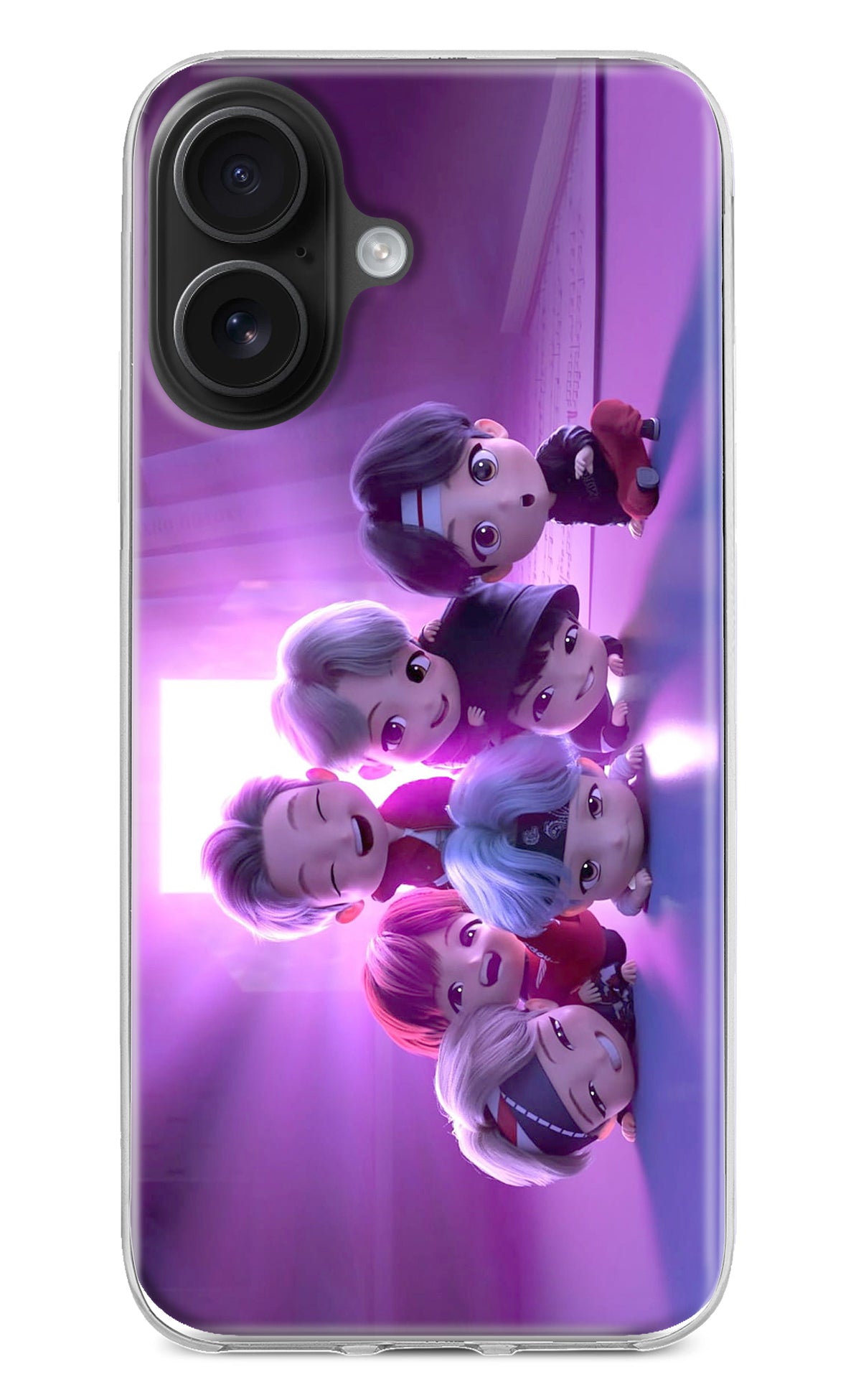 BTS Chibi iPhone 16 Back Cover