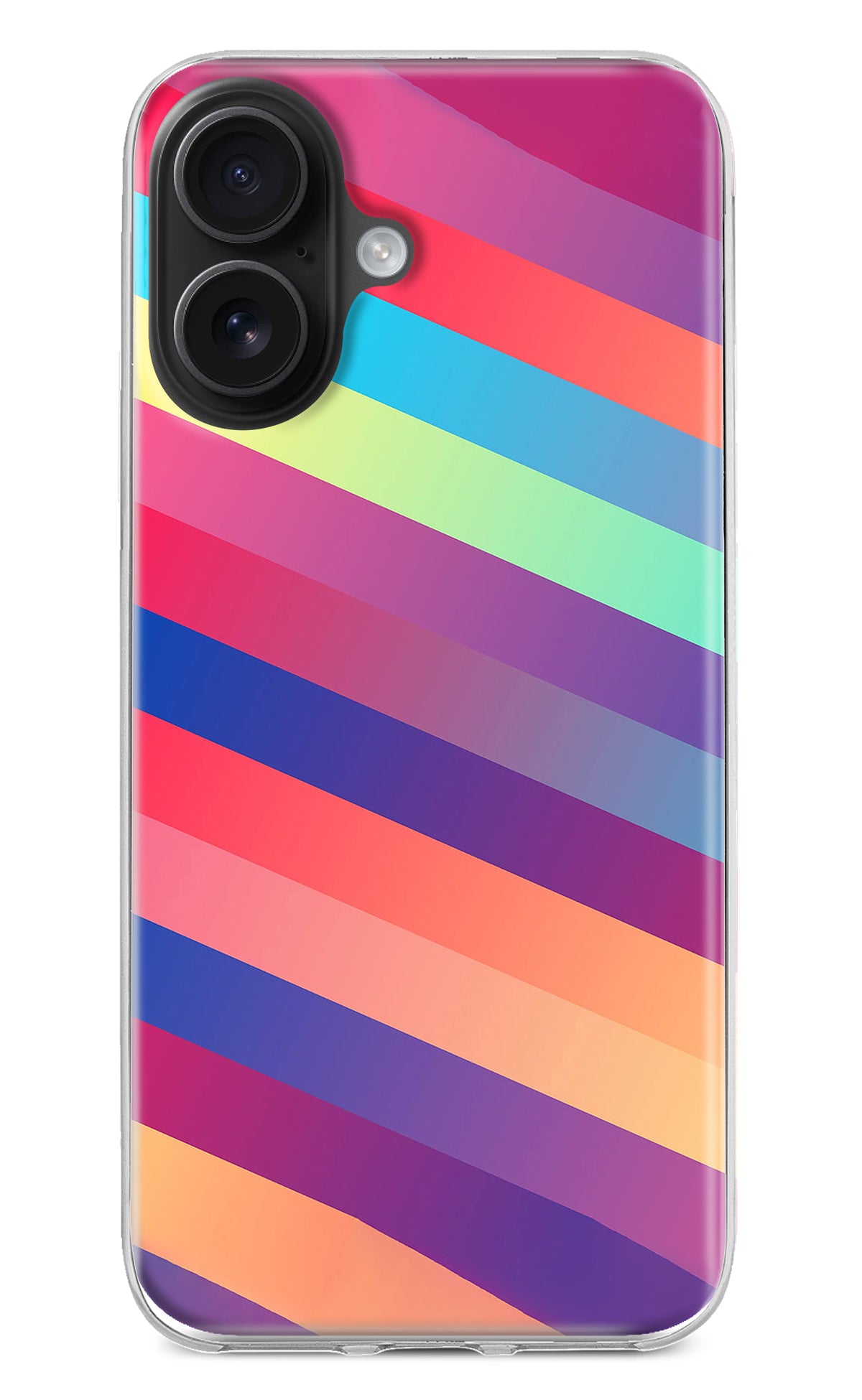 Stripes color iPhone 16 Back Cover