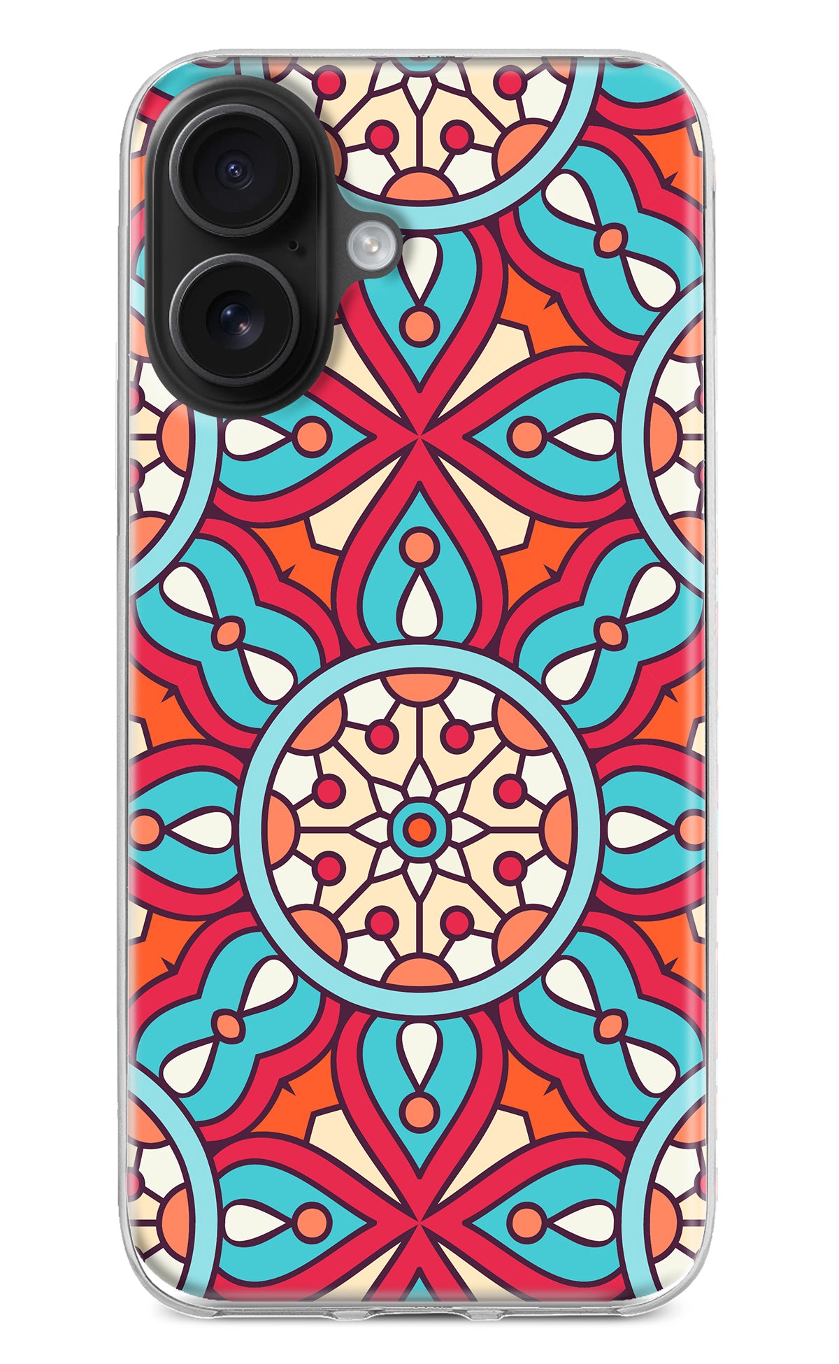 Mandala Geometric iPhone 16 Back Cover