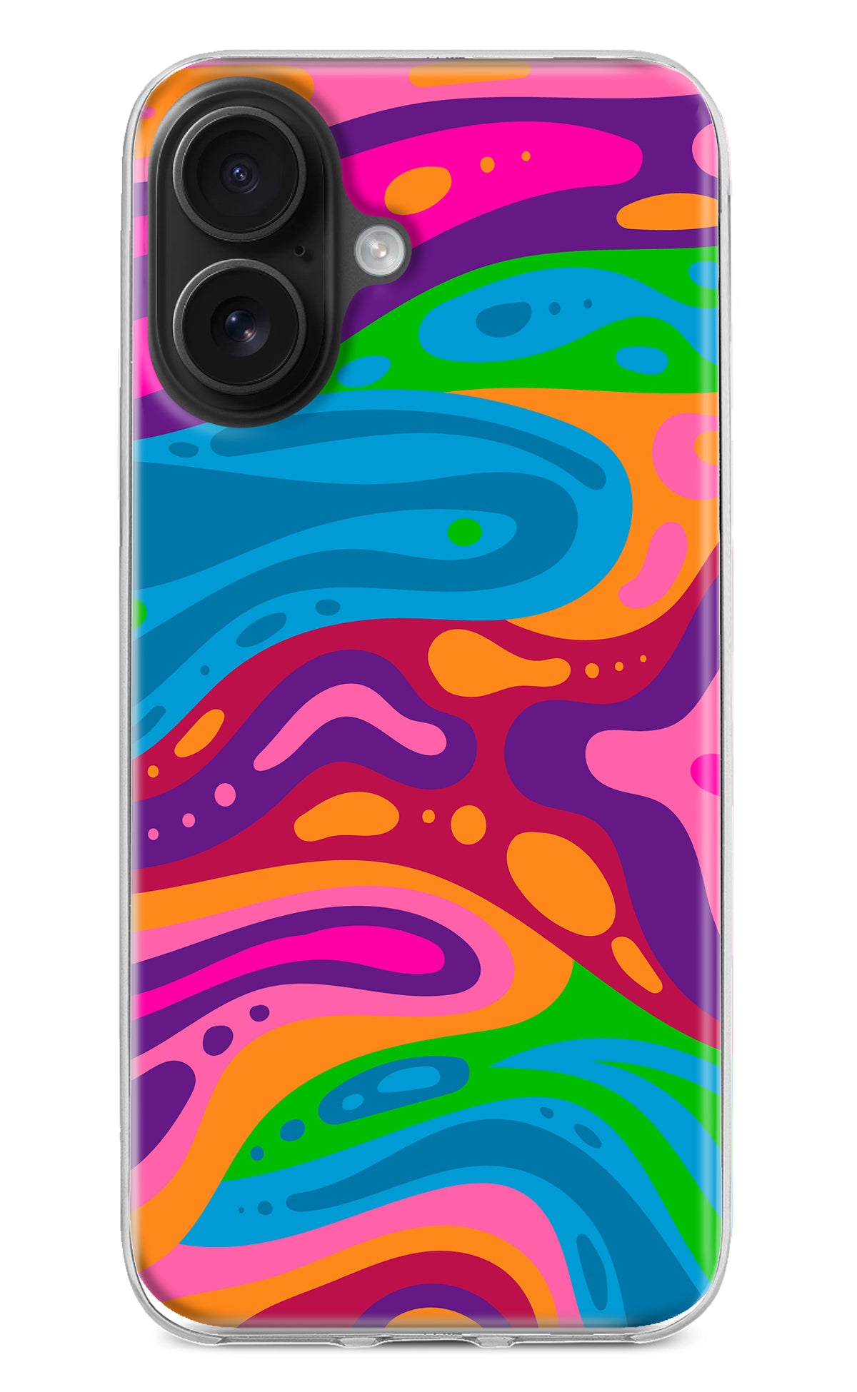 Trippy Pattern iPhone 16 Back Cover