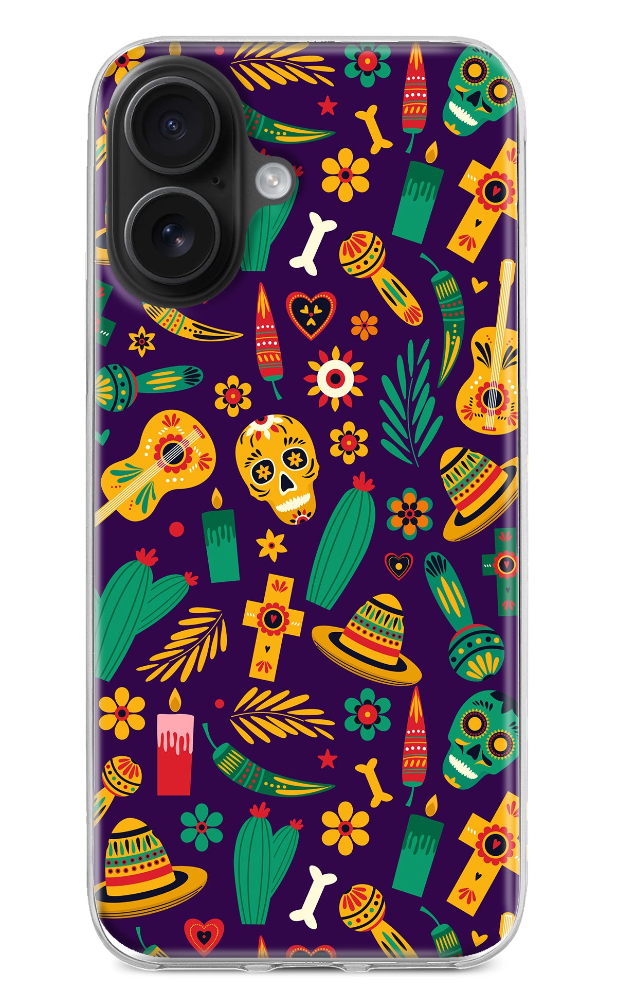 Mexican Artwork iPhone 16 Back Cover