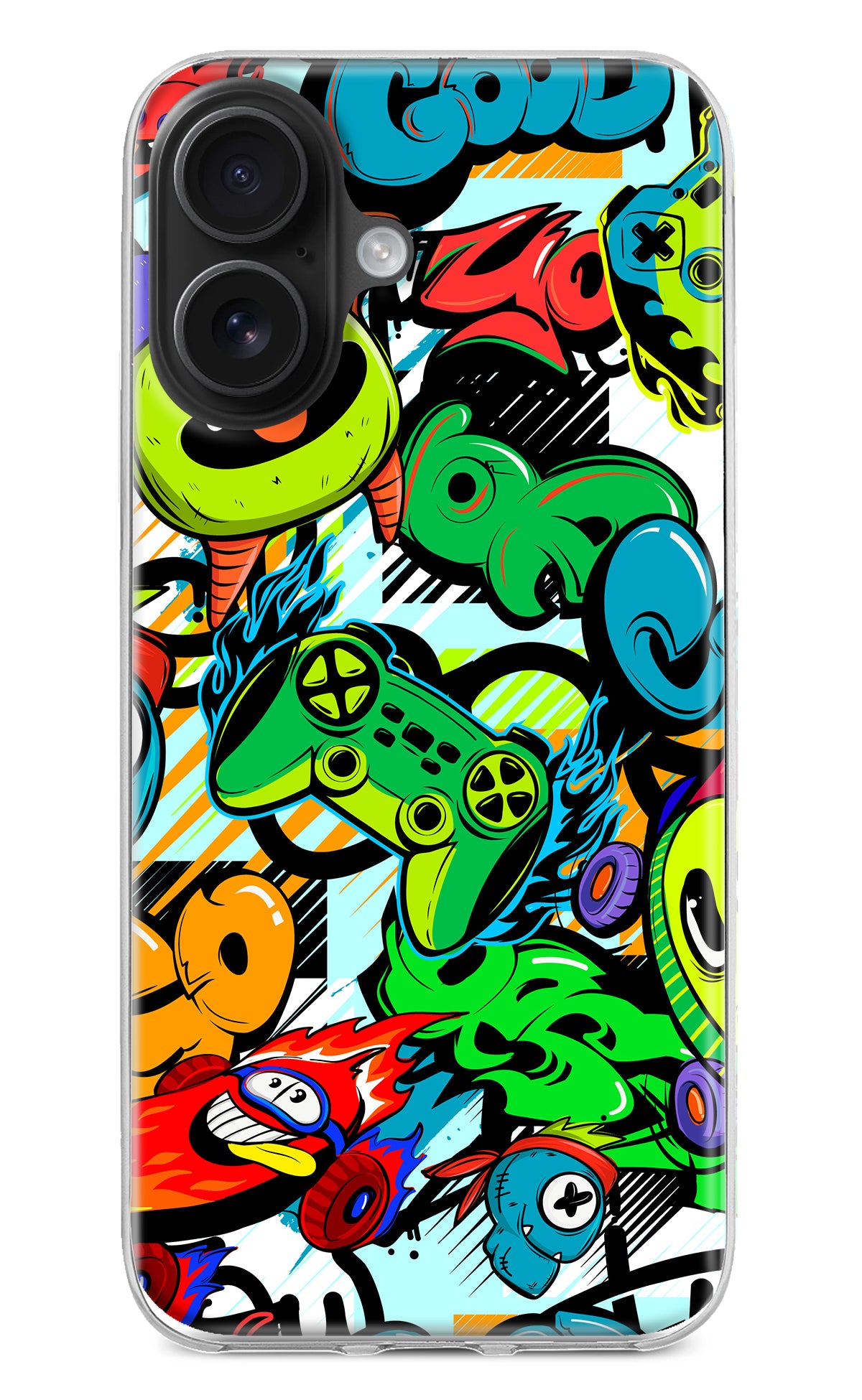 Game Doodle iPhone 16 Back Cover