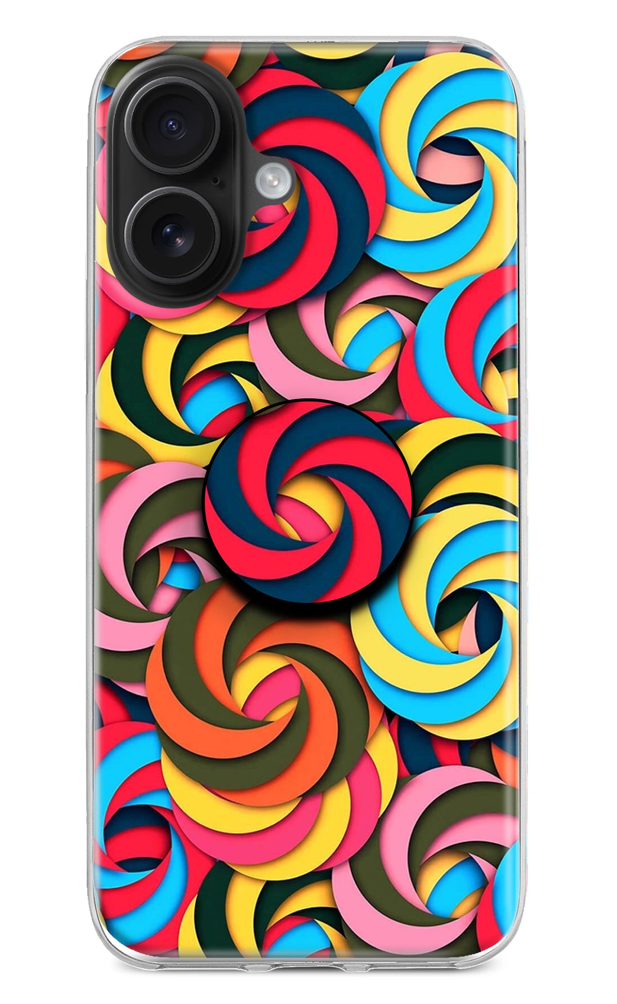 Spiral Pattern iPhone 16 Pop Case