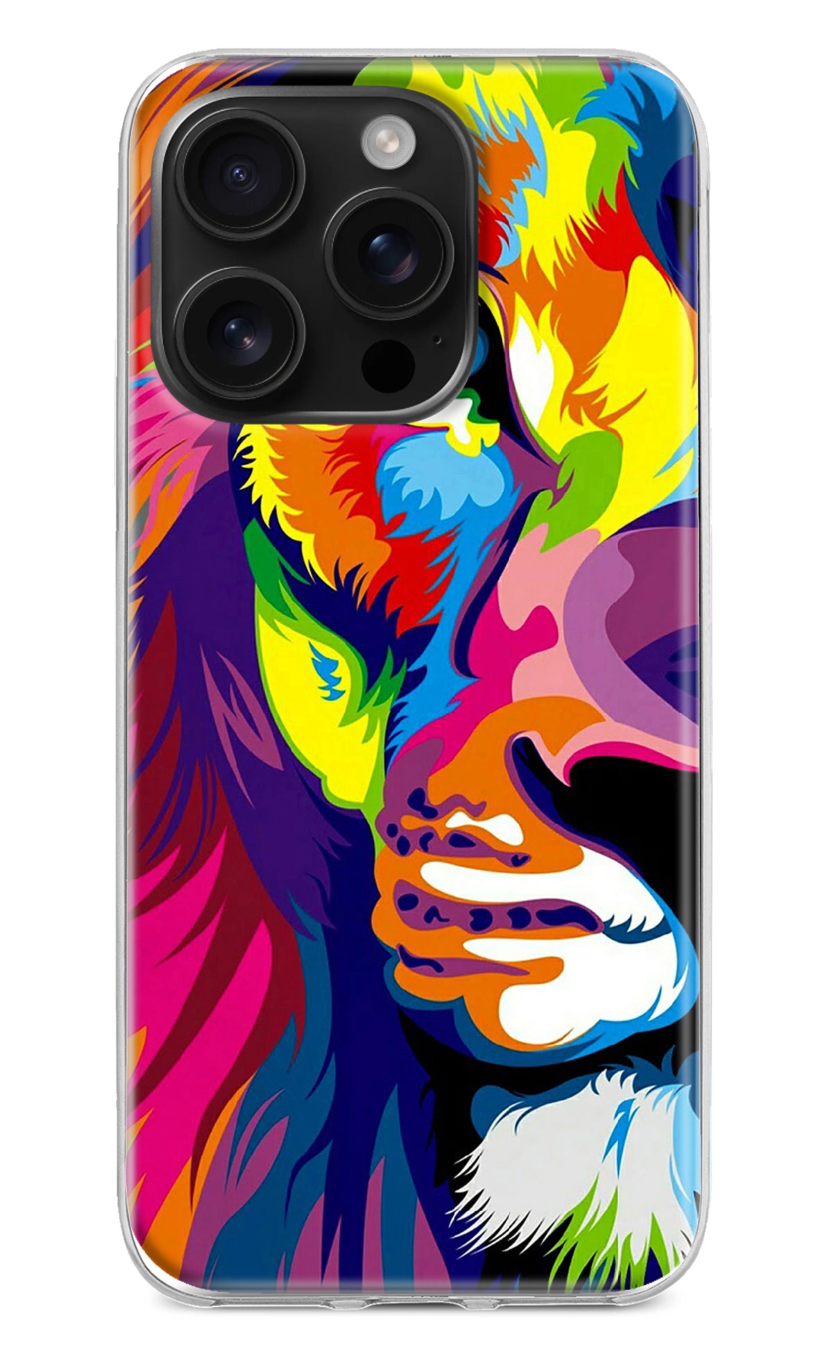 Lion Half Face iPhone 16 Pro Back Cover