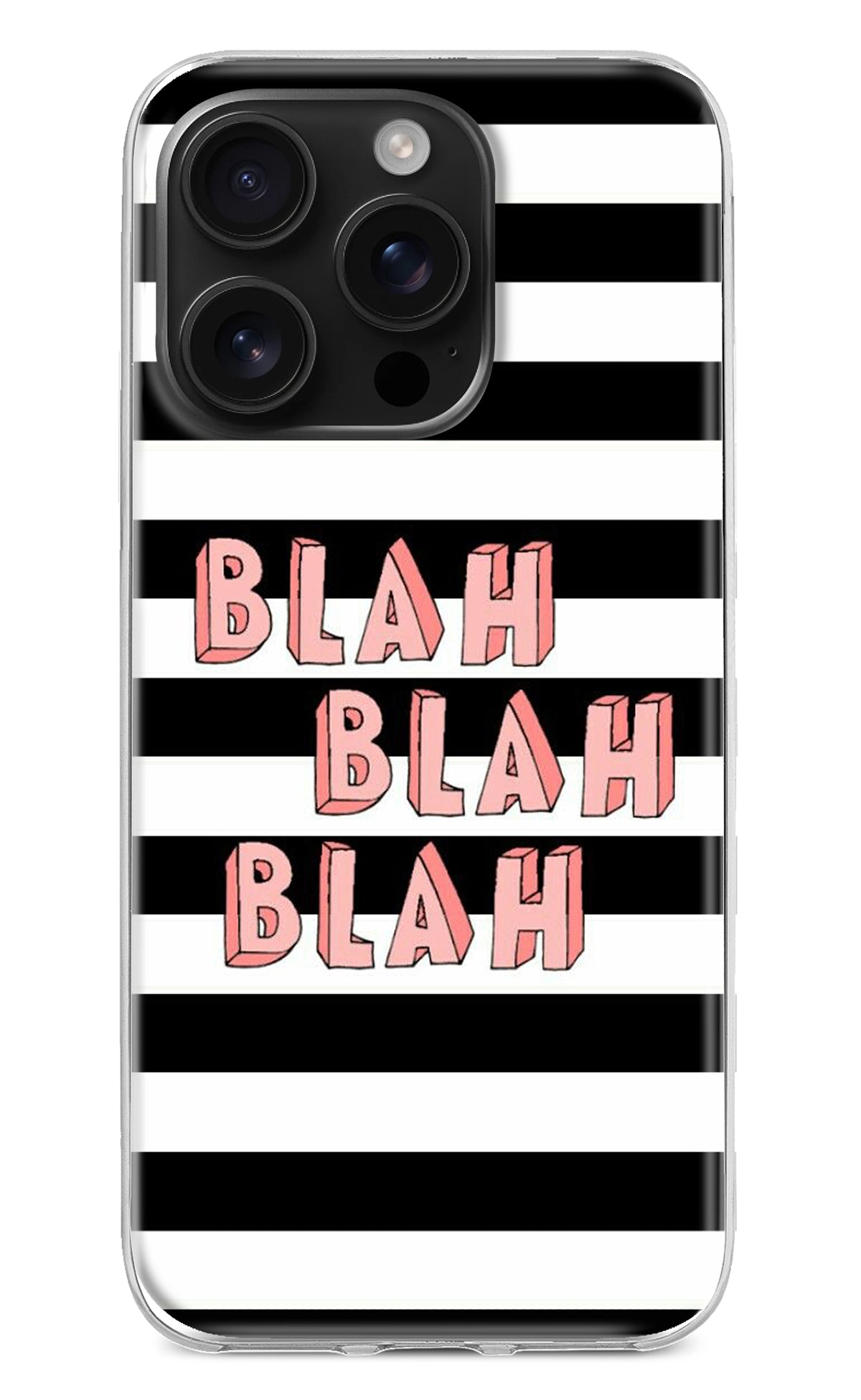 Blah Blah Blah iPhone 16 Pro Back Cover