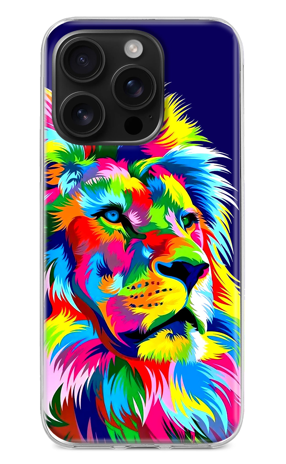 Vector Art Lion iPhone 16 Pro Back Cover