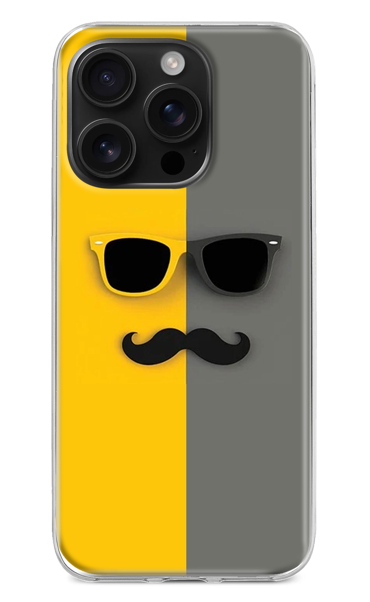 Sunglasses with Mustache iPhone 16 Pro Back Cover