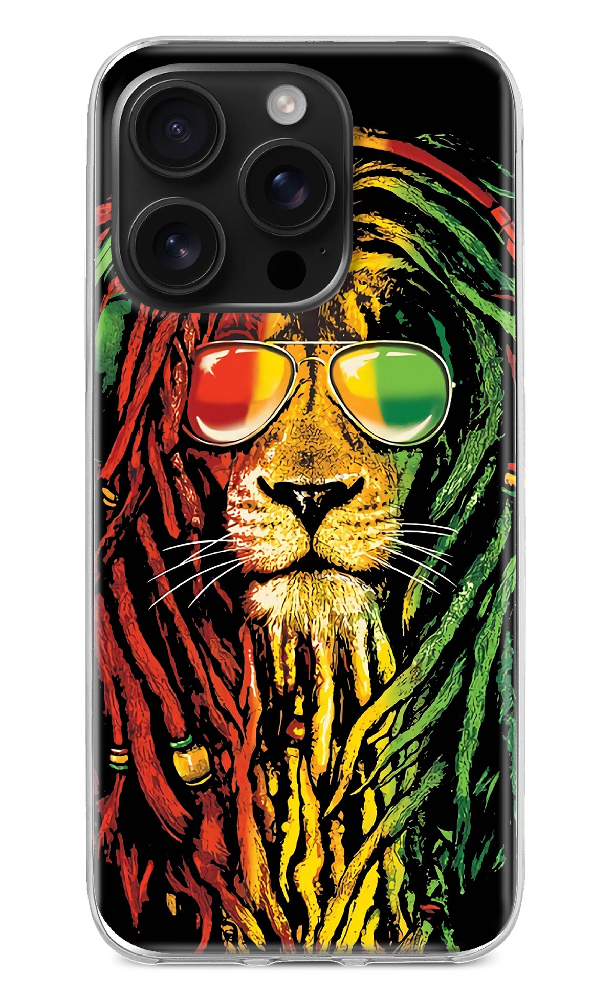 Rasta Lion iPhone 16 Pro Back Cover