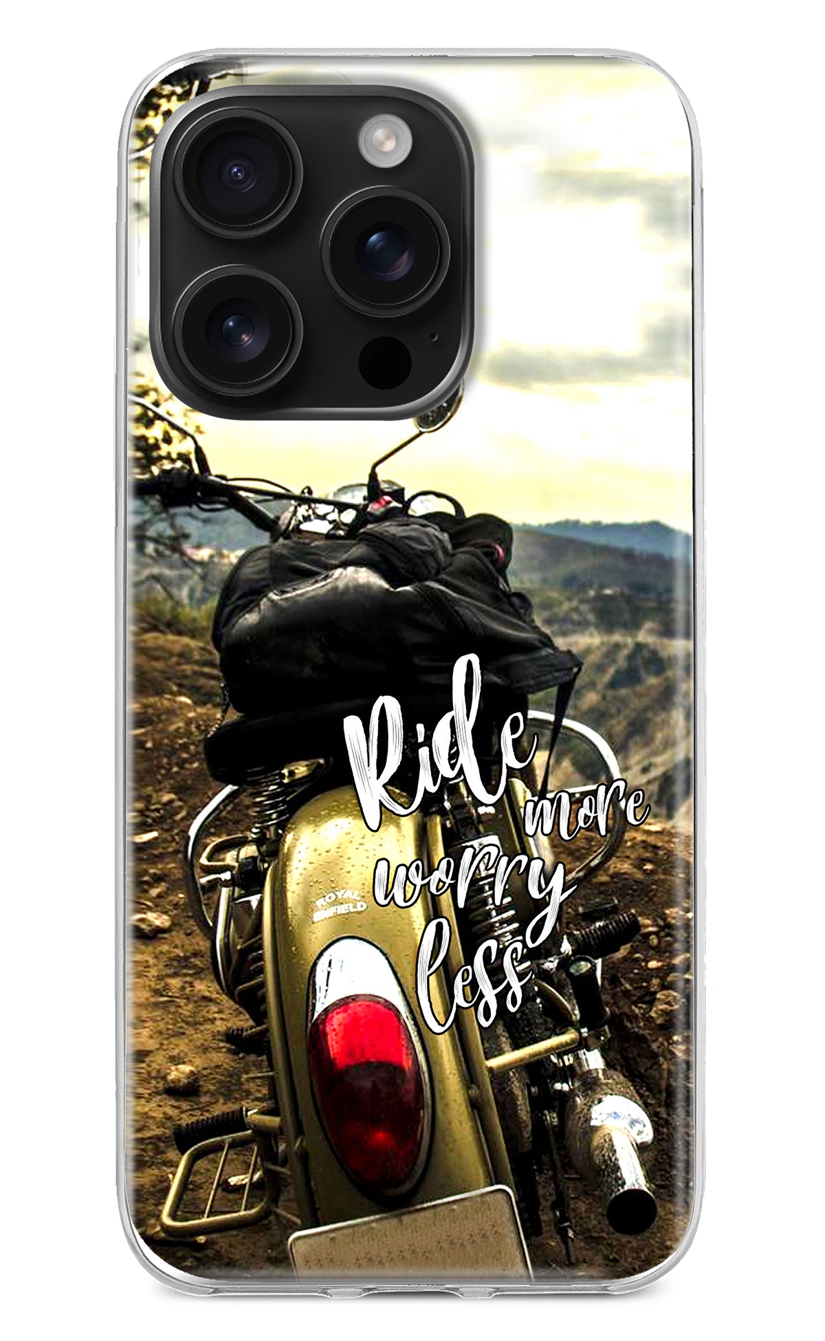 Ride More Worry Less iPhone 16 Pro Back Cover