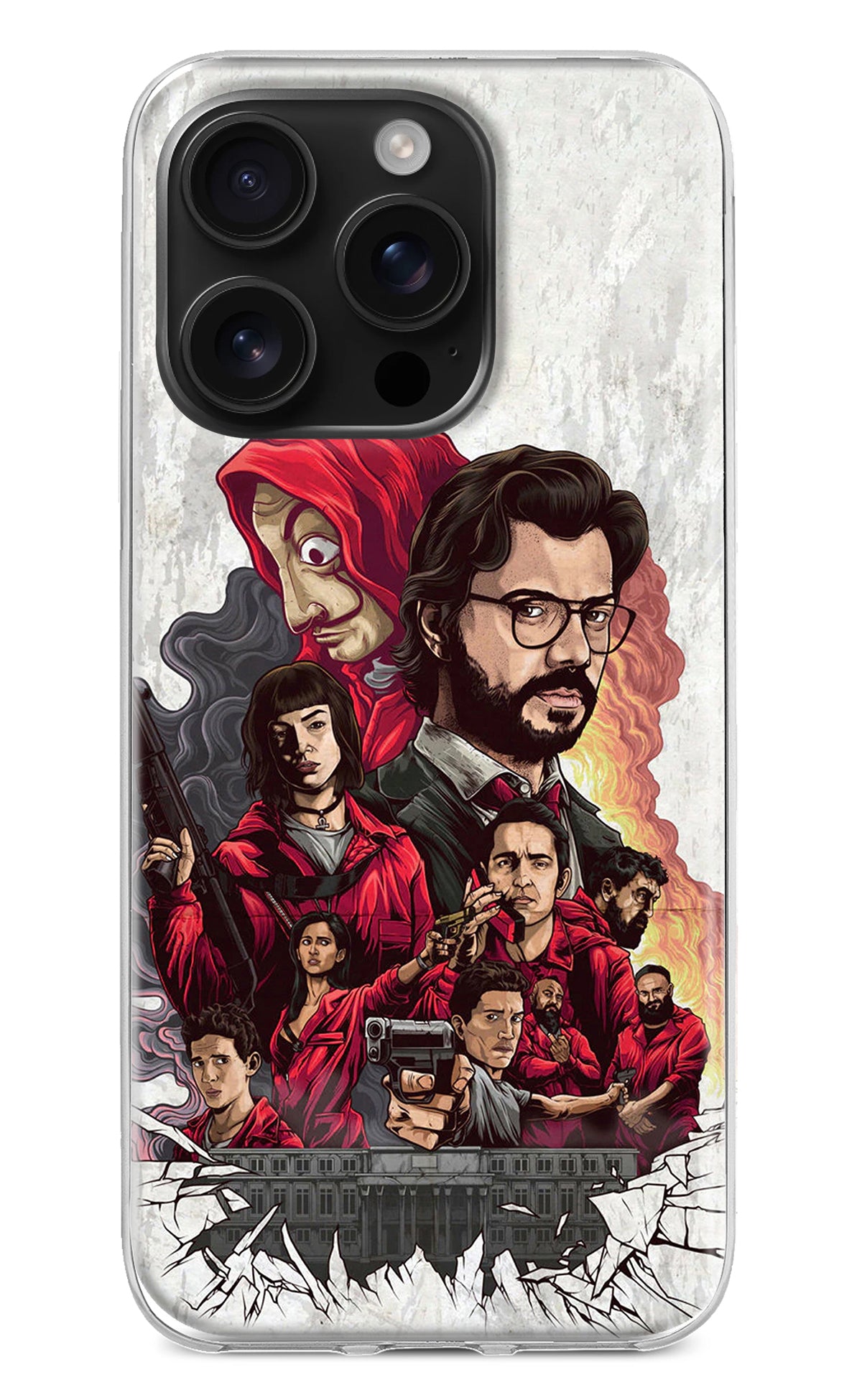 Money Heist Artwork iPhone 16 Pro Back Cover