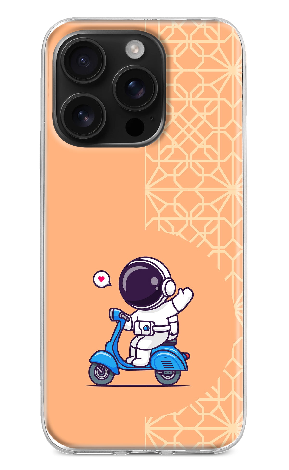 Cute Astronaut Riding iPhone 16 Pro Back Cover