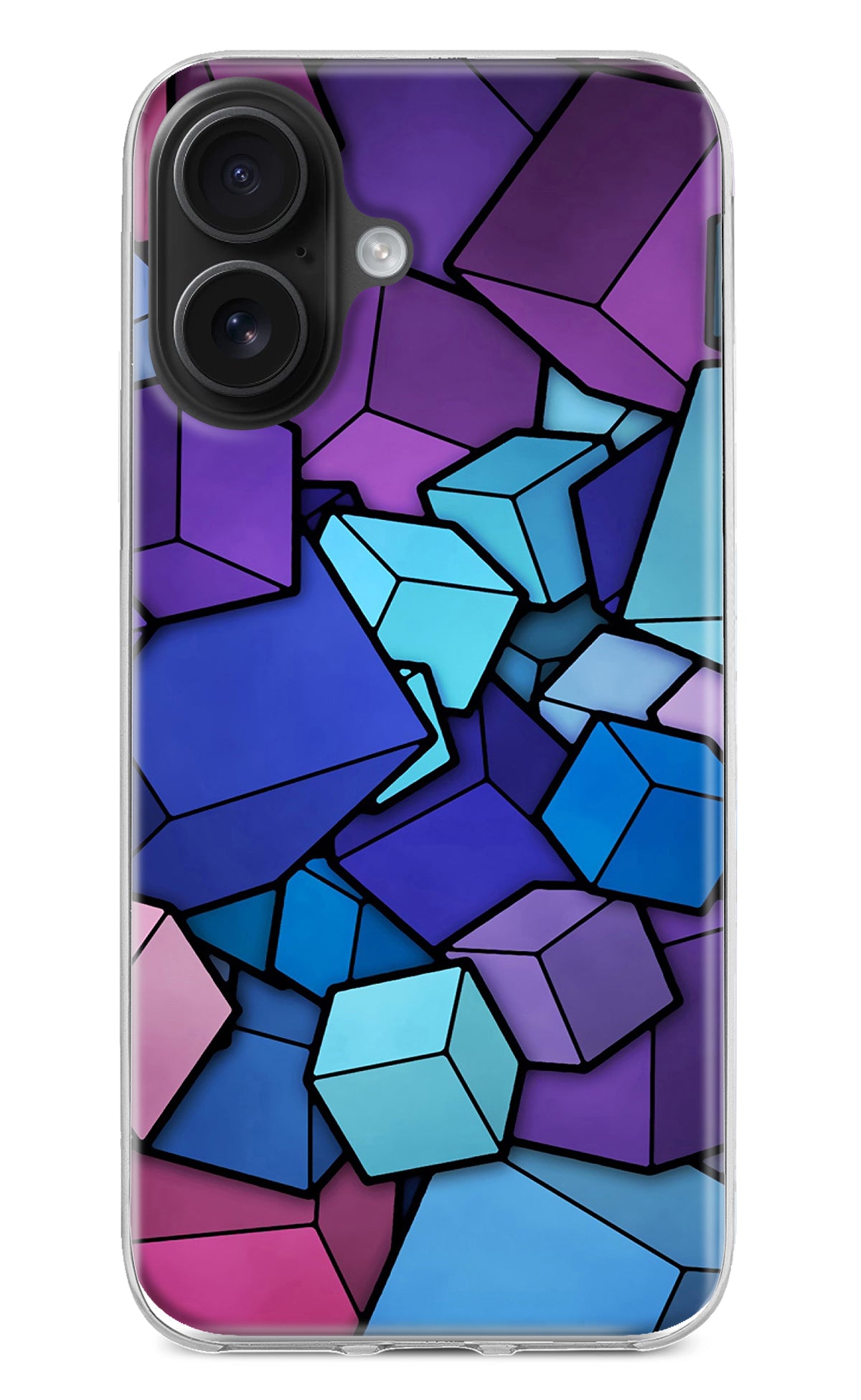 Cubic Abstract iPhone 16 Plus Back Cover