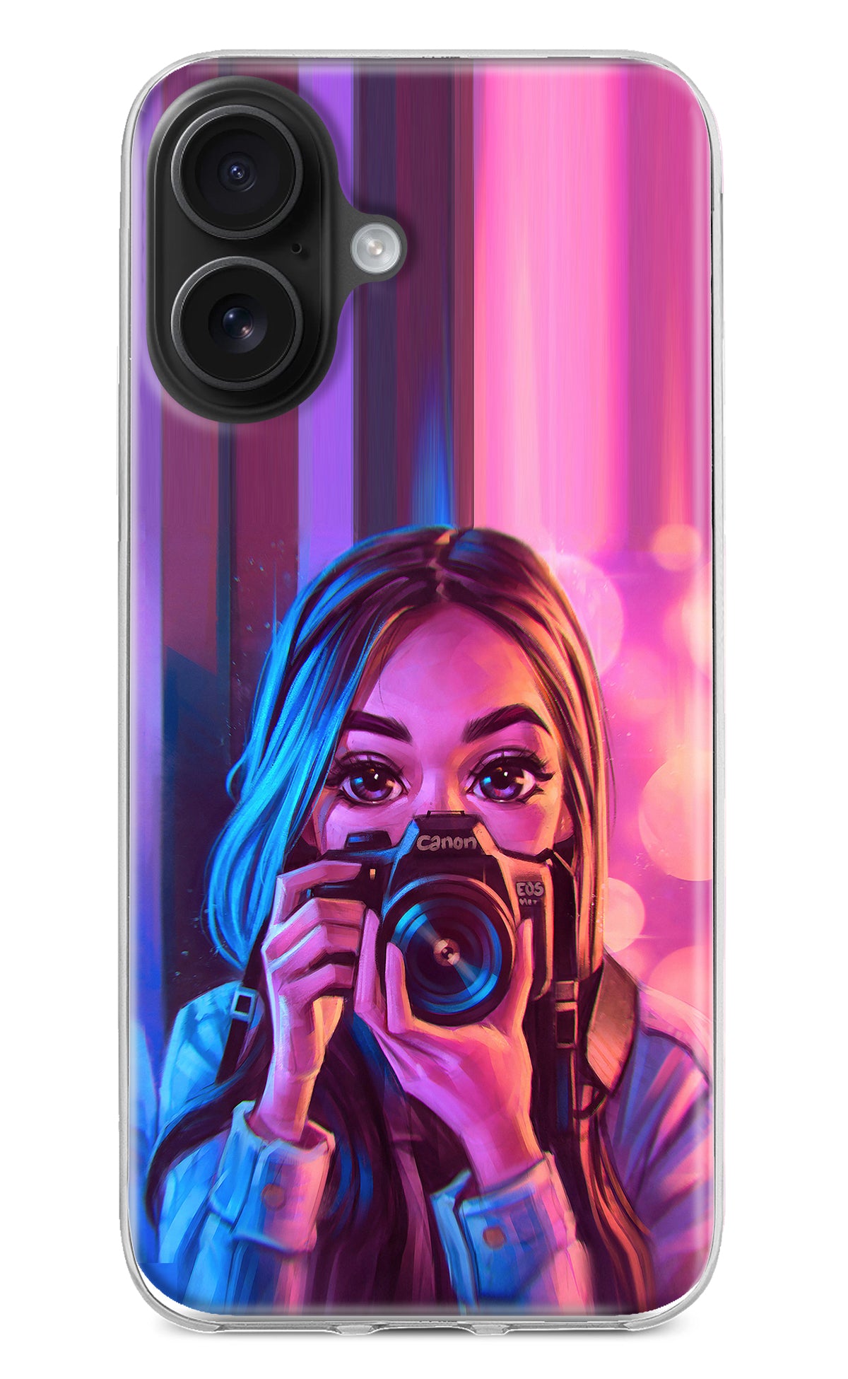 Girl Photographer iPhone 16 Plus Back Cover